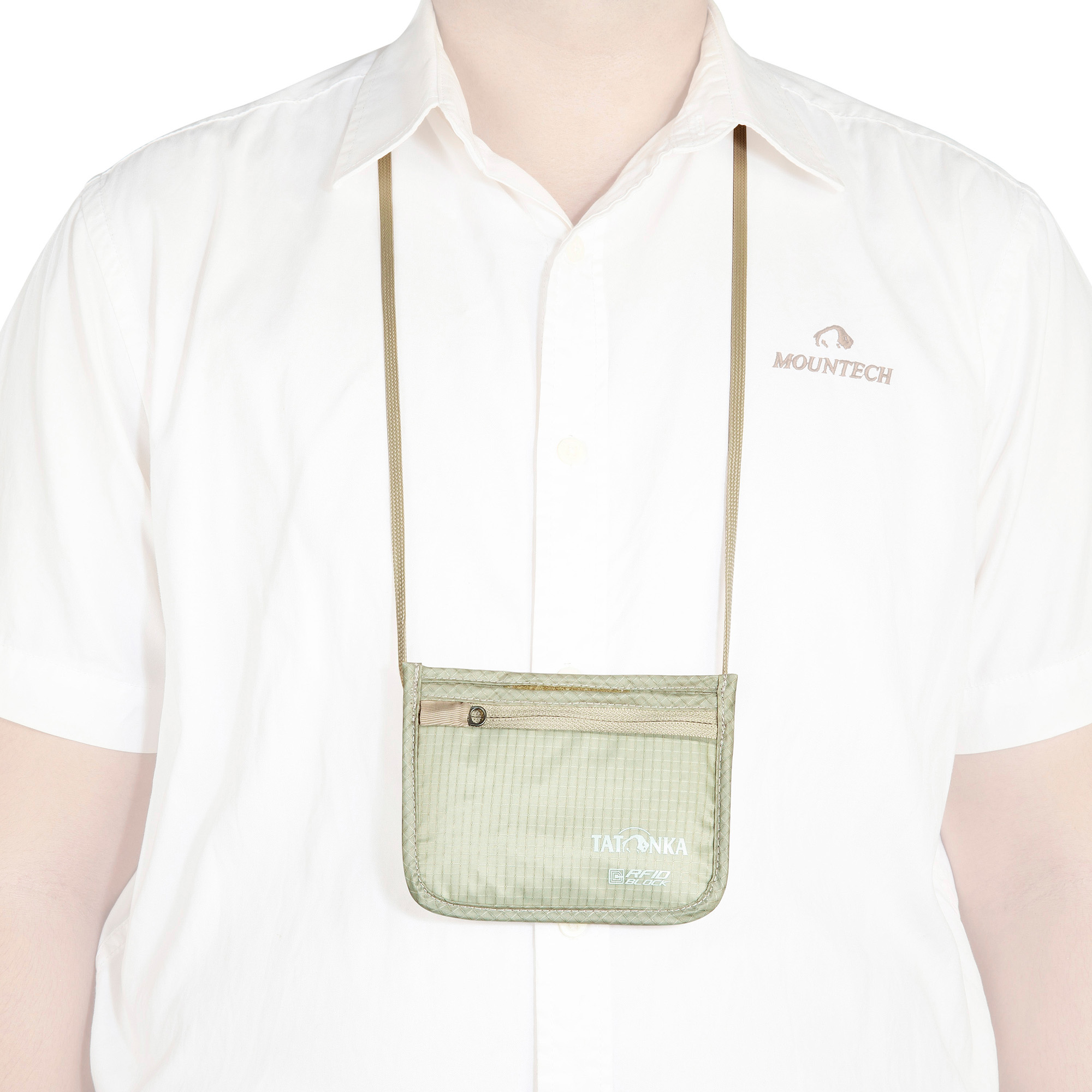 Zubehor, Tasche, Handtasche, Geldbörse, Tatonka Skin ID Pocket RFID Block natural silber Brustbeutel - Detailansicht