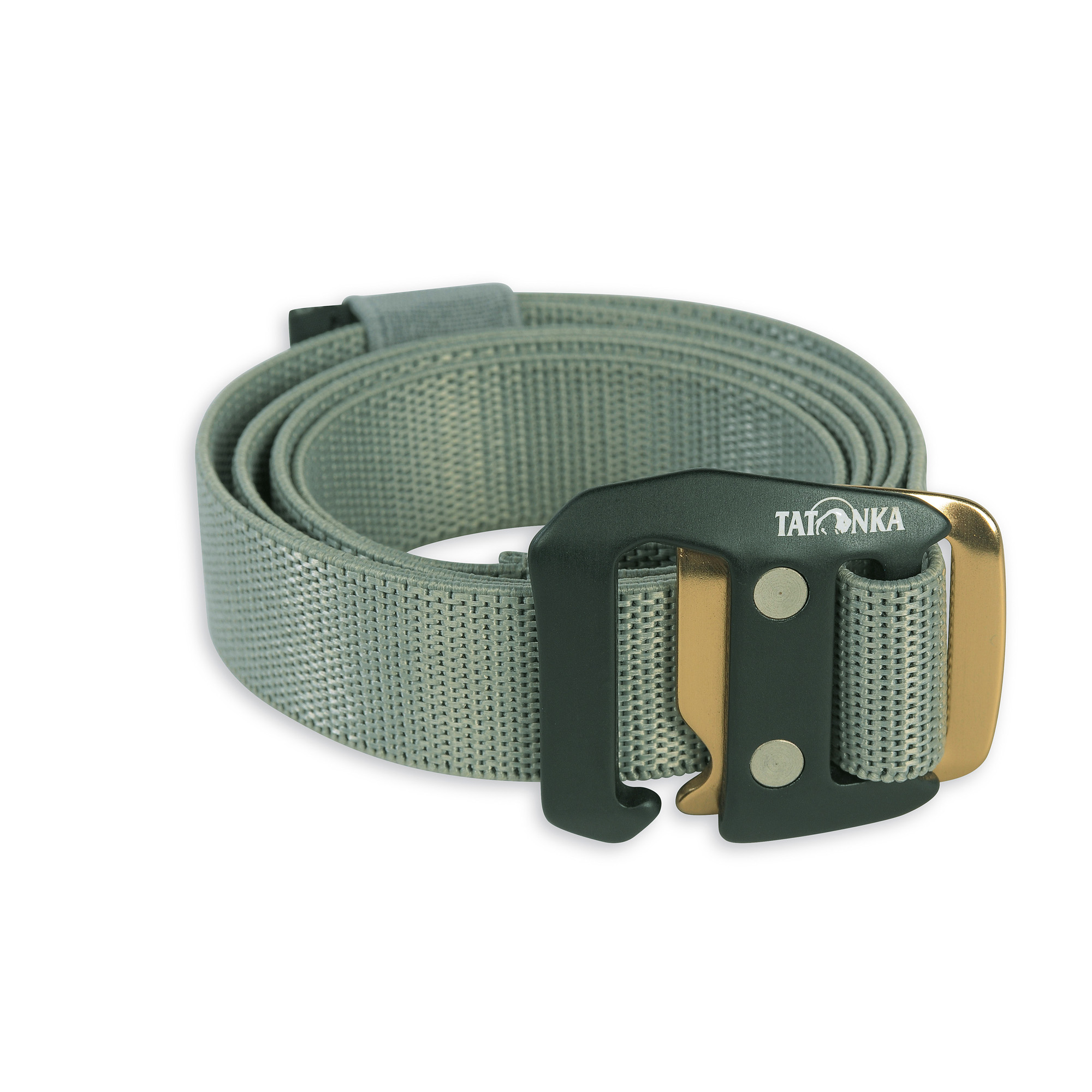 Leinwand, Zubehör, Schnalle, Gürtel, Tatonka Stretch Belt 25mm warm grey grau Gürtel - Ansicht frontal-hinten