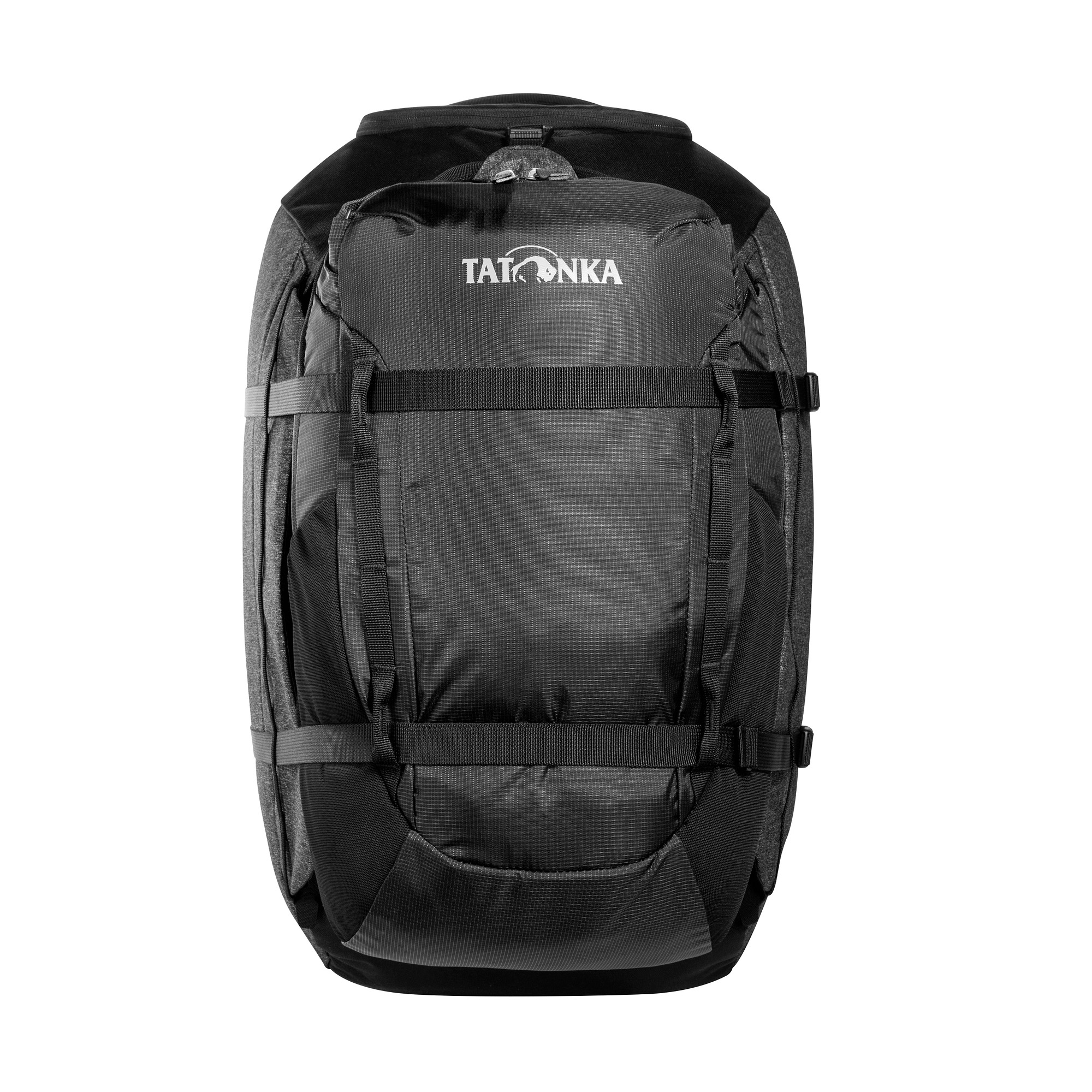 Tasche, Rucksack, Tatonka Great Escape 60+15 black schwarz Reiserucksäcke - Ansicht frontal-vorne