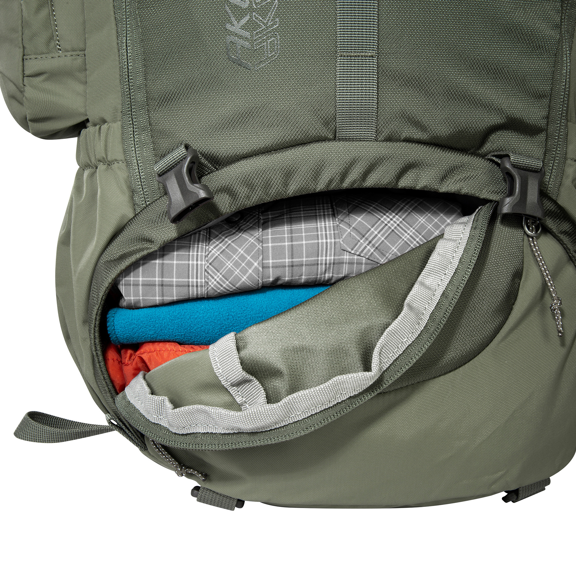 Tasche, Rucksack, Tatonka Akela 35 stone grey olive grau Trekkingrucksäcke - Detailansicht