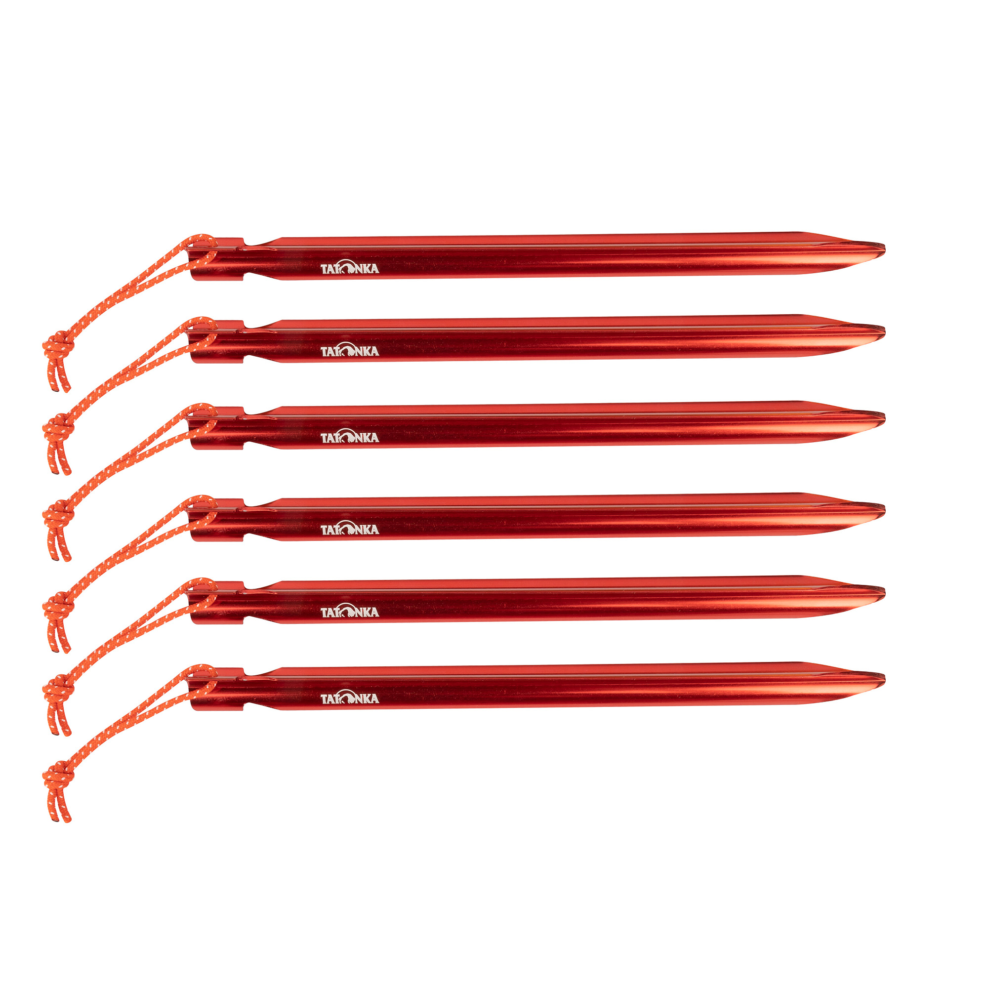 Pinsel, Gerät, Werkzeug, Waffe, Besteck, Tatonka Zelthering / tent peg pro 19cm 6pcs red rot Zelt- & Tarpzubehör - Ansicht seitlich-vorne