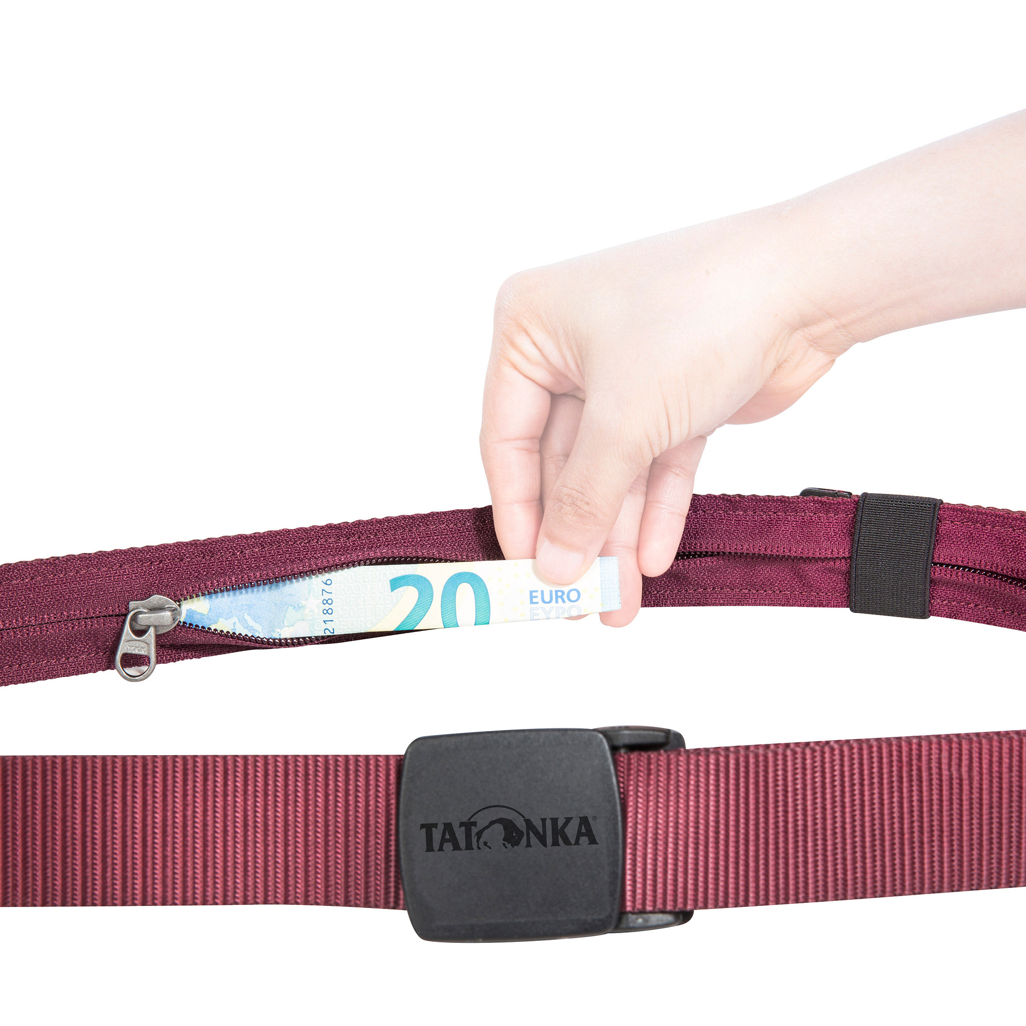 Zubehor, Riemen, Tatonka Travel Waistbelt 30mm bordeaux red rot Geldbeutel - Detailansicht