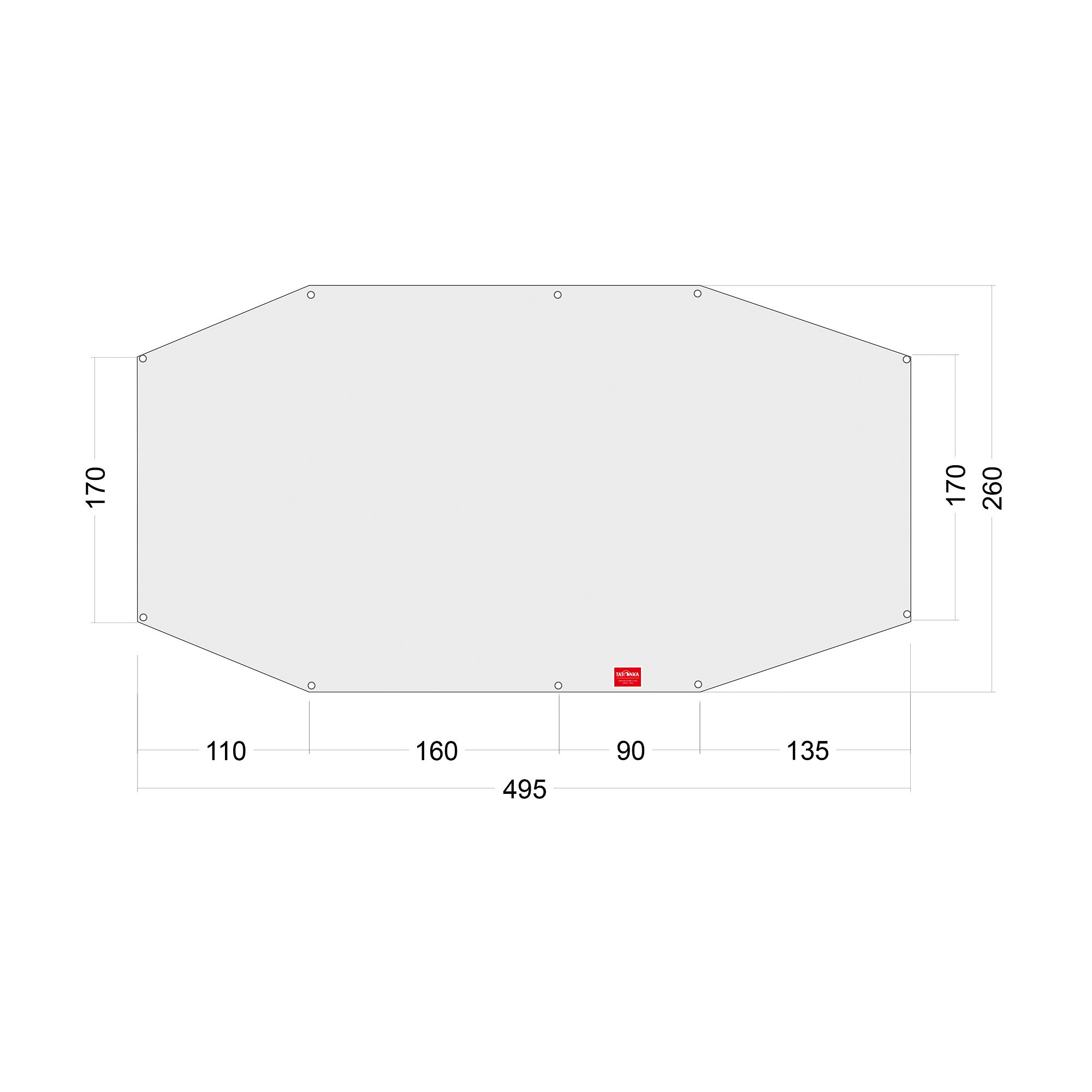 Tatonka Floor Sheet PE Family Camp Zeltunterlagen - Ansicht seitlich-vorne