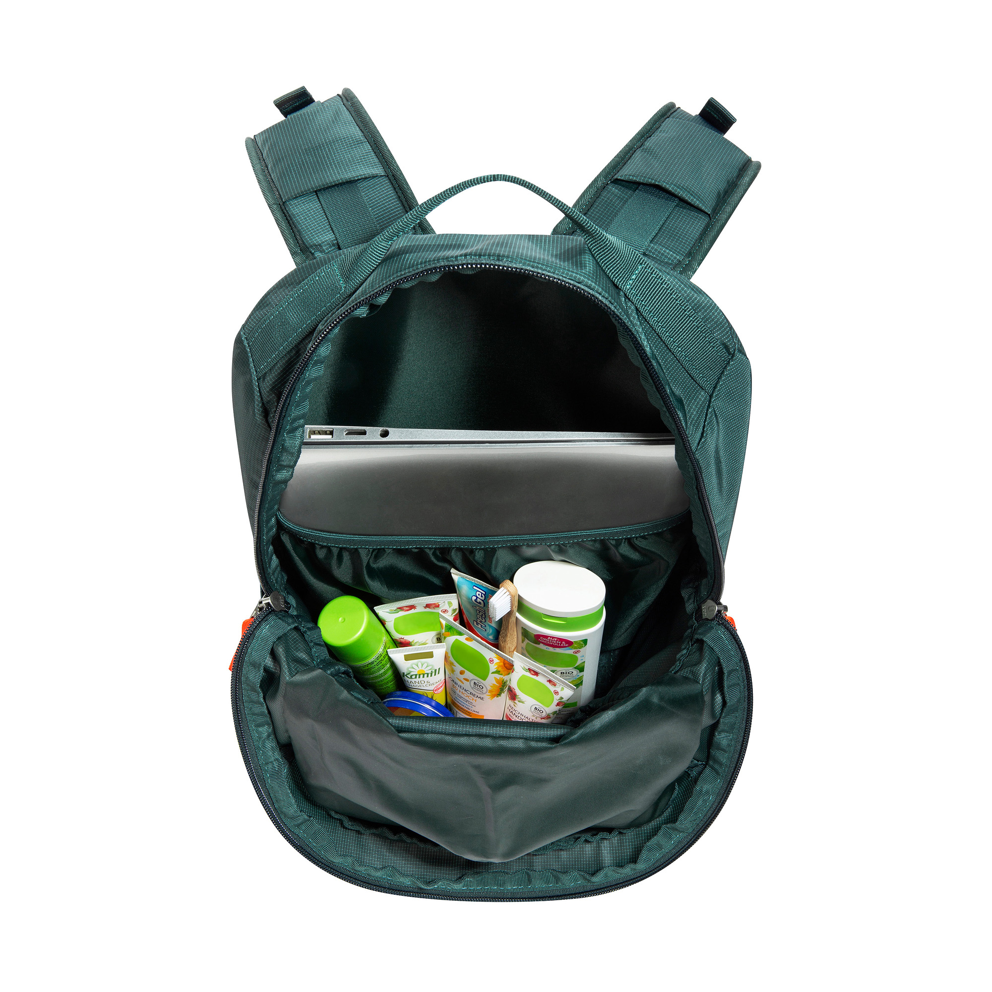 Tasche, Rucksack, Handtasche, Tennis, Tennisball, Tatonka Great Escape 50+15 Women sage green grün Reiserucksäcke - Detailansicht