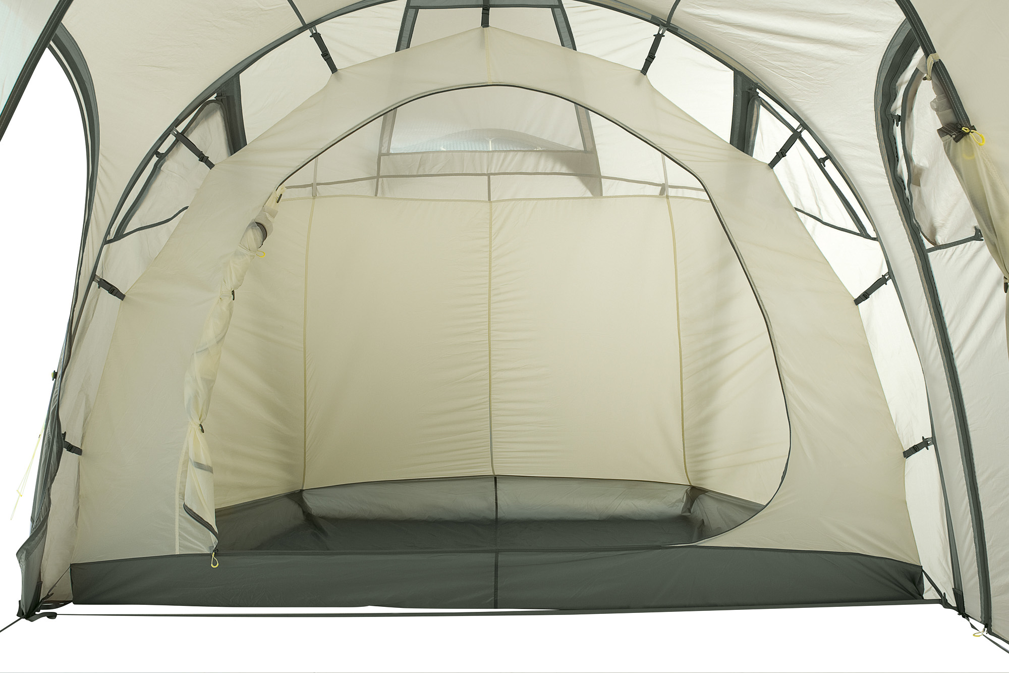 Zelt, Im Freien, Natur, Campen, Zelt in den Bergen, Tatonka Family Camp Extension ash grey grau Familienzelte - Detailansicht