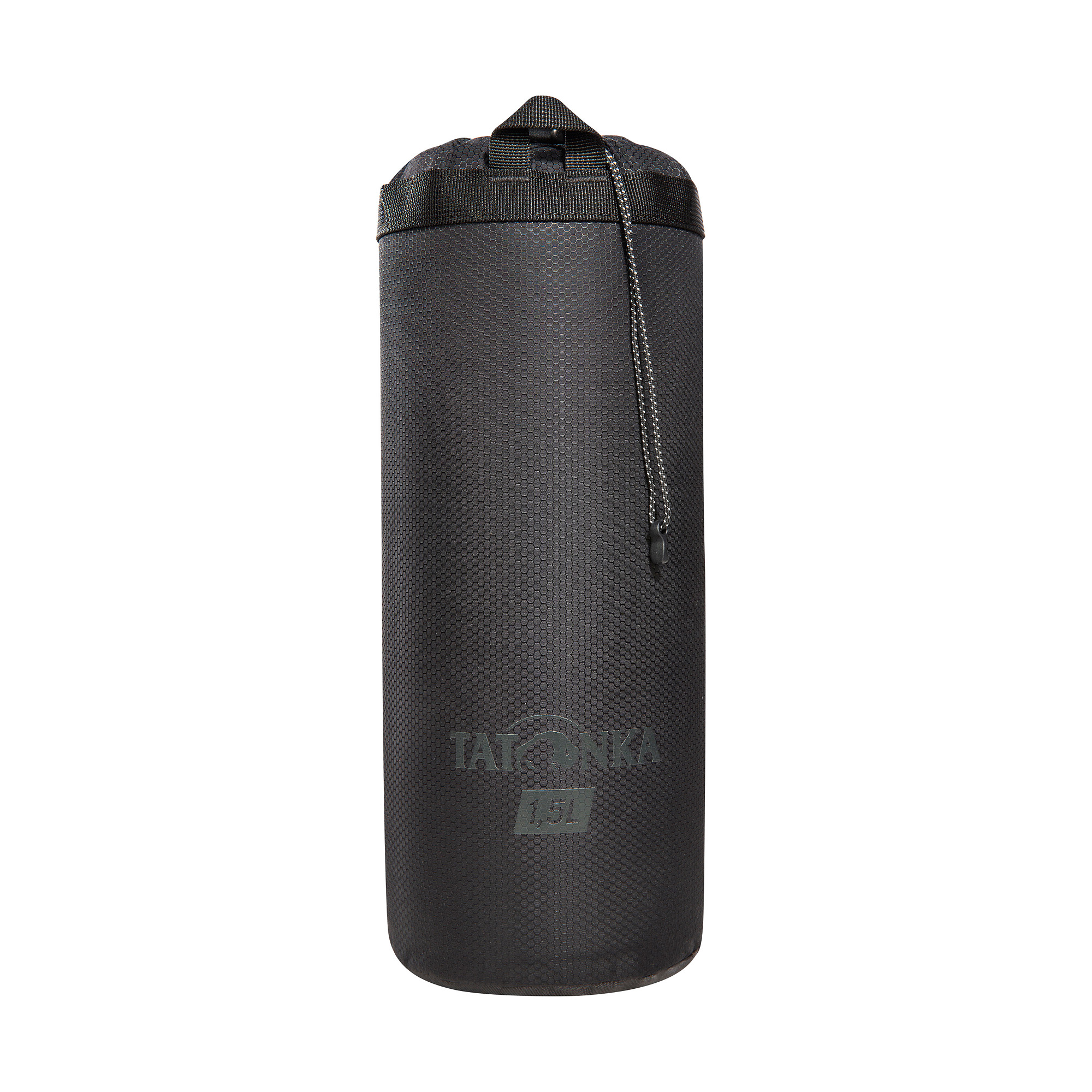 Flasche, Wasserflasche, Tatonka Thermo Bottle Cover 1,5l black schwarz Kühltaschen - Ansicht seitlich-vorne