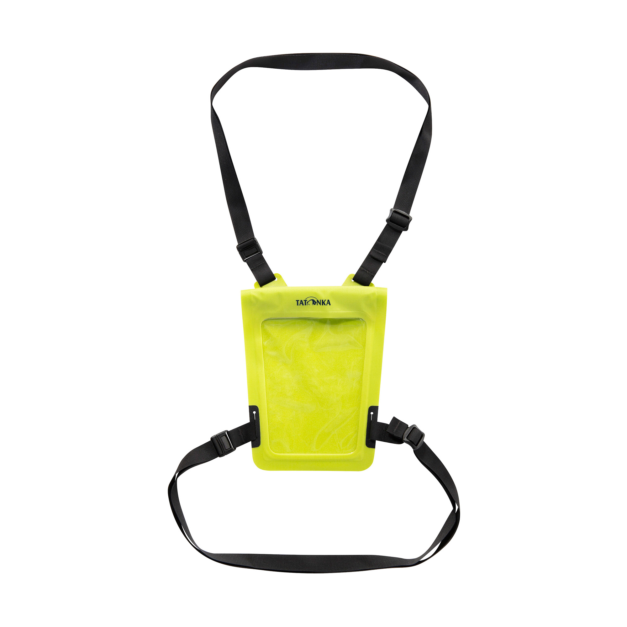 Zubehor, Riemen, Tasche, Handtasche, Tatonka WP Chest Holster lime gelb Brustbeutel - Ansicht seitlich-vorne