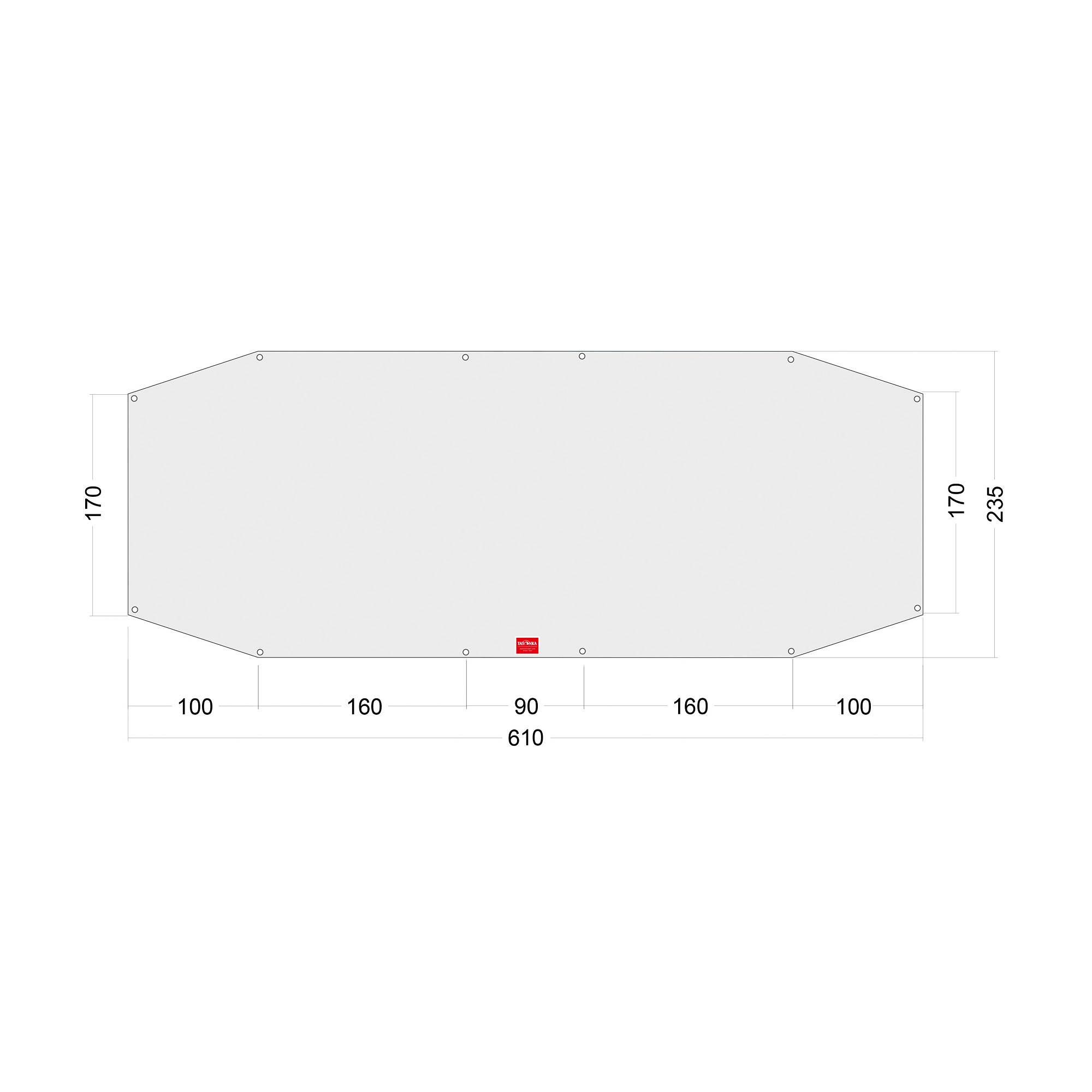 Tatonka Floor Sheet PE Alaska Family DLX Zeltunterlagen - Ansicht seitlich-vorne
