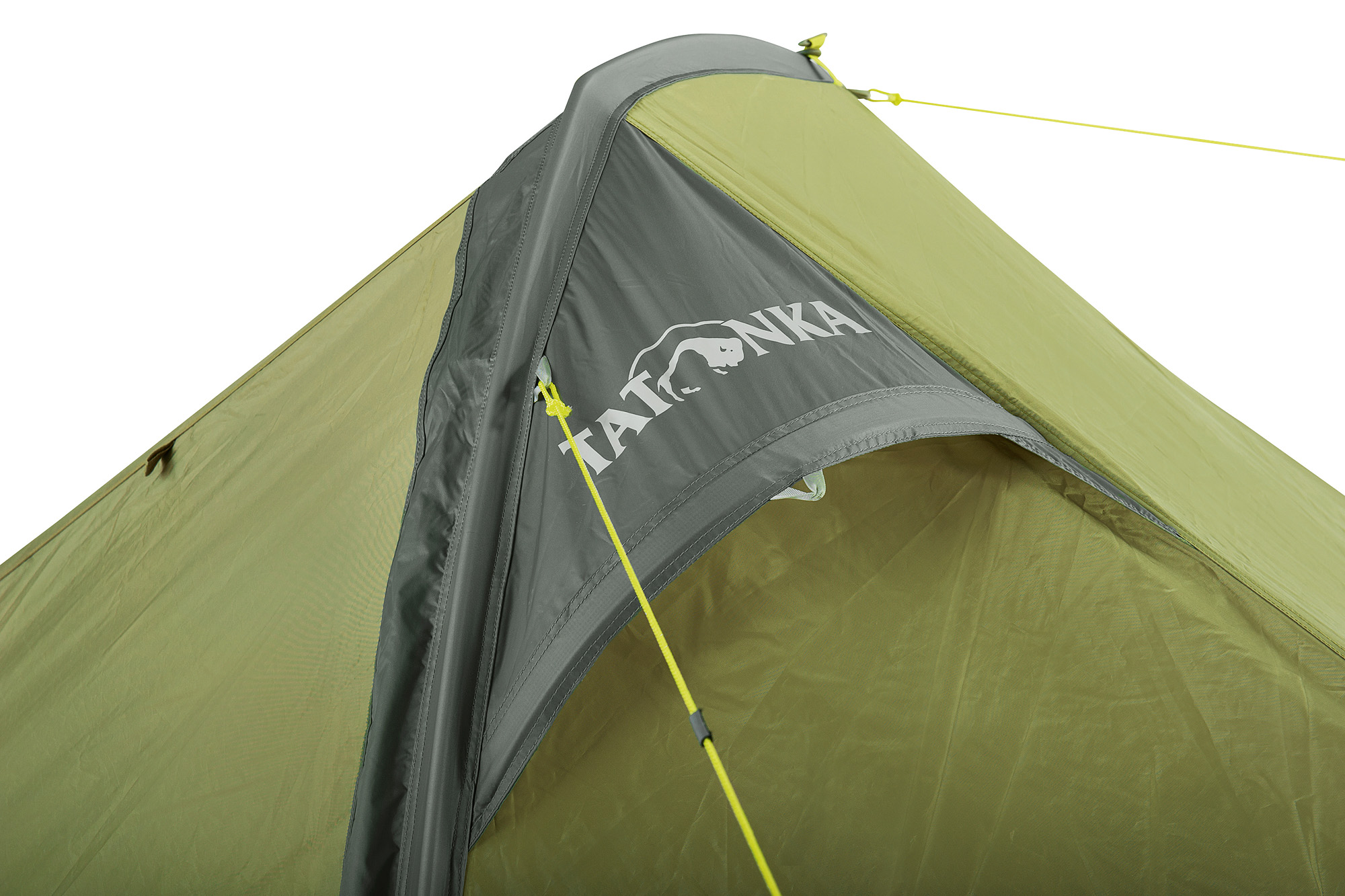 Zelt, Campen, Zelt in den Bergen, Natur, Draußen, Tatonka Koli light olive grün 1-Personen-Zelte - Detailansicht