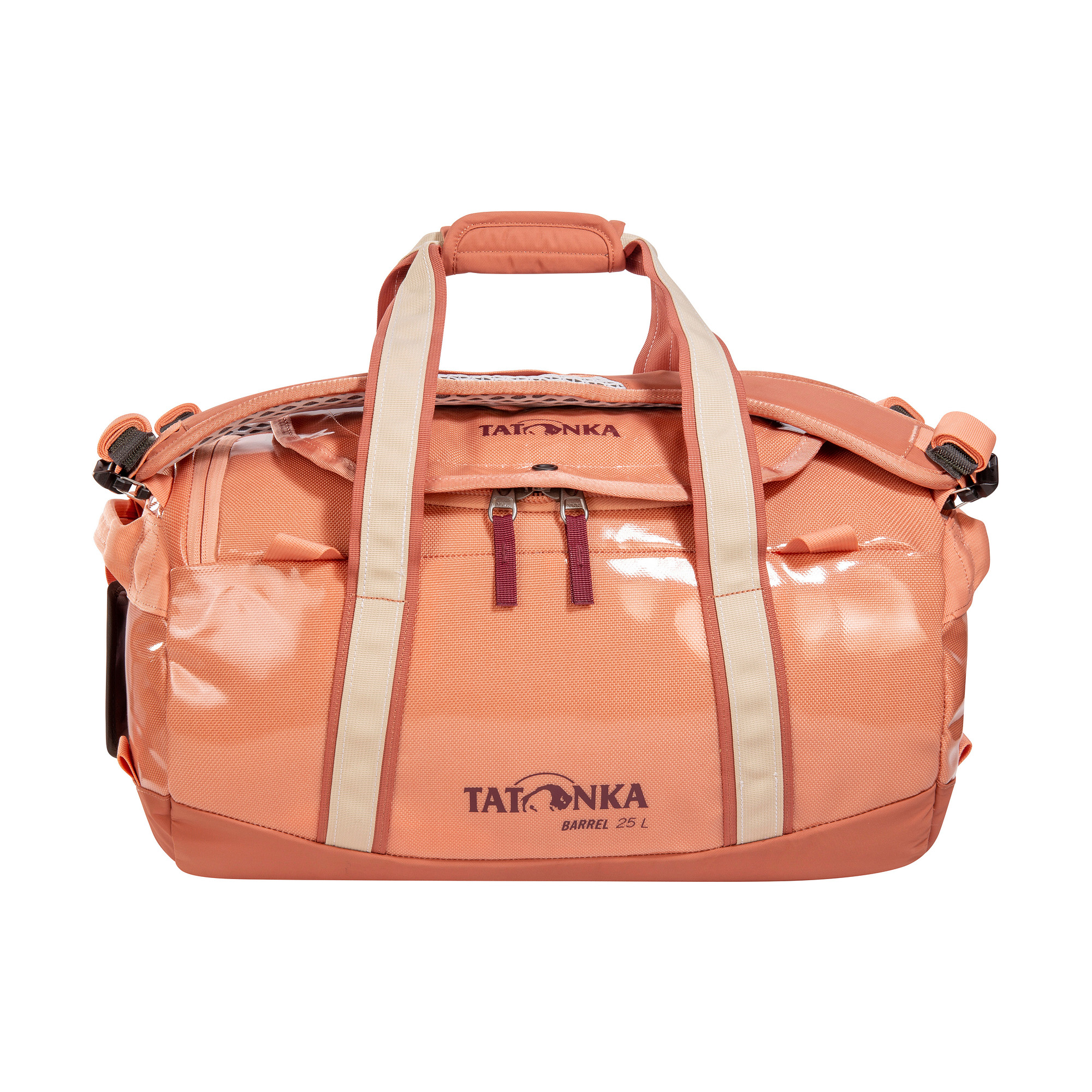 Zubehor, Tasche, Handtasche, Gepäck, Tatonka Barrel 25 apricot gelb Reisetaschen - Ansicht frontal-vorne