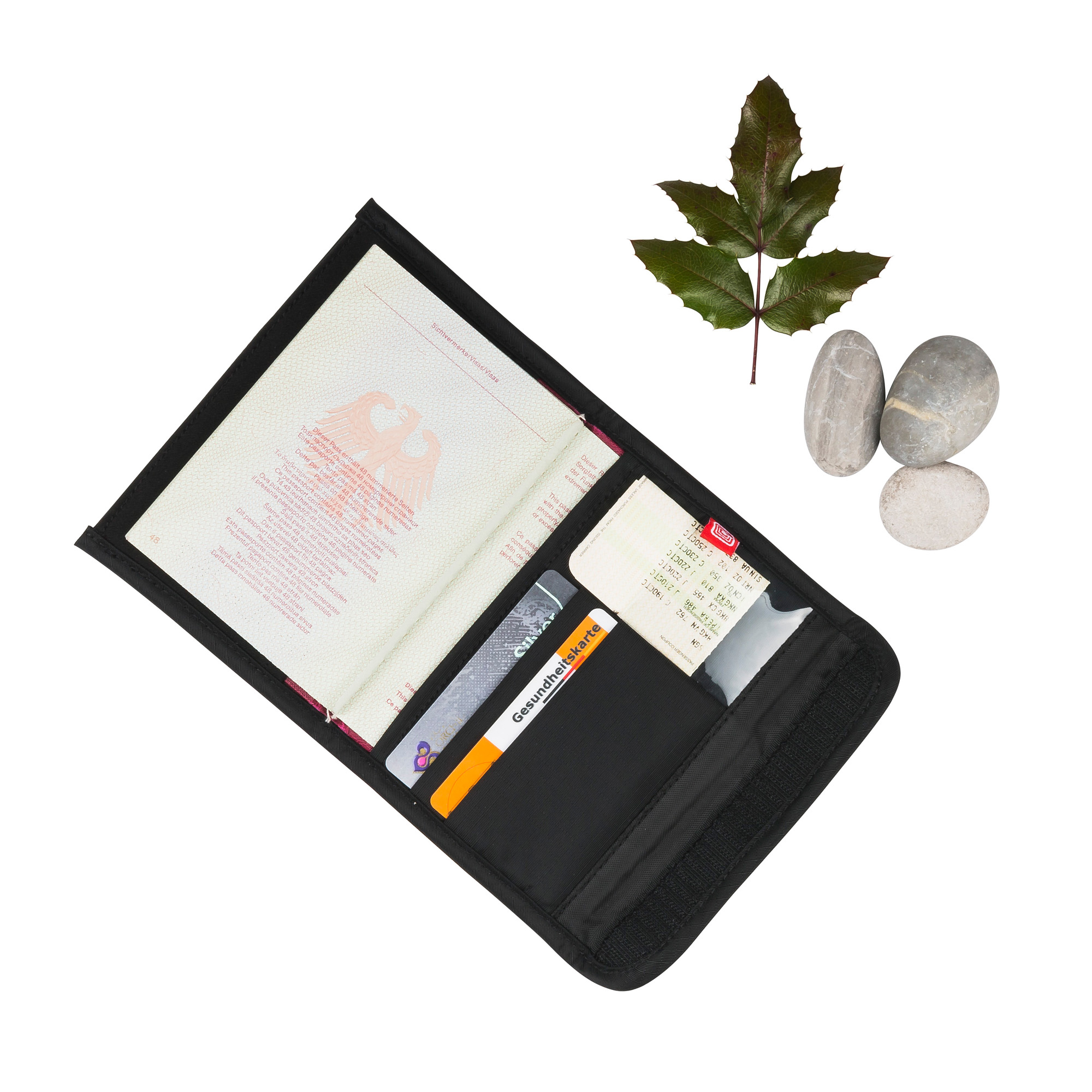 Blatt, Pflanze, Zubehör, Tatonka Passport Safe RFID B black schwarz Sonstige Taschen - Detailansicht