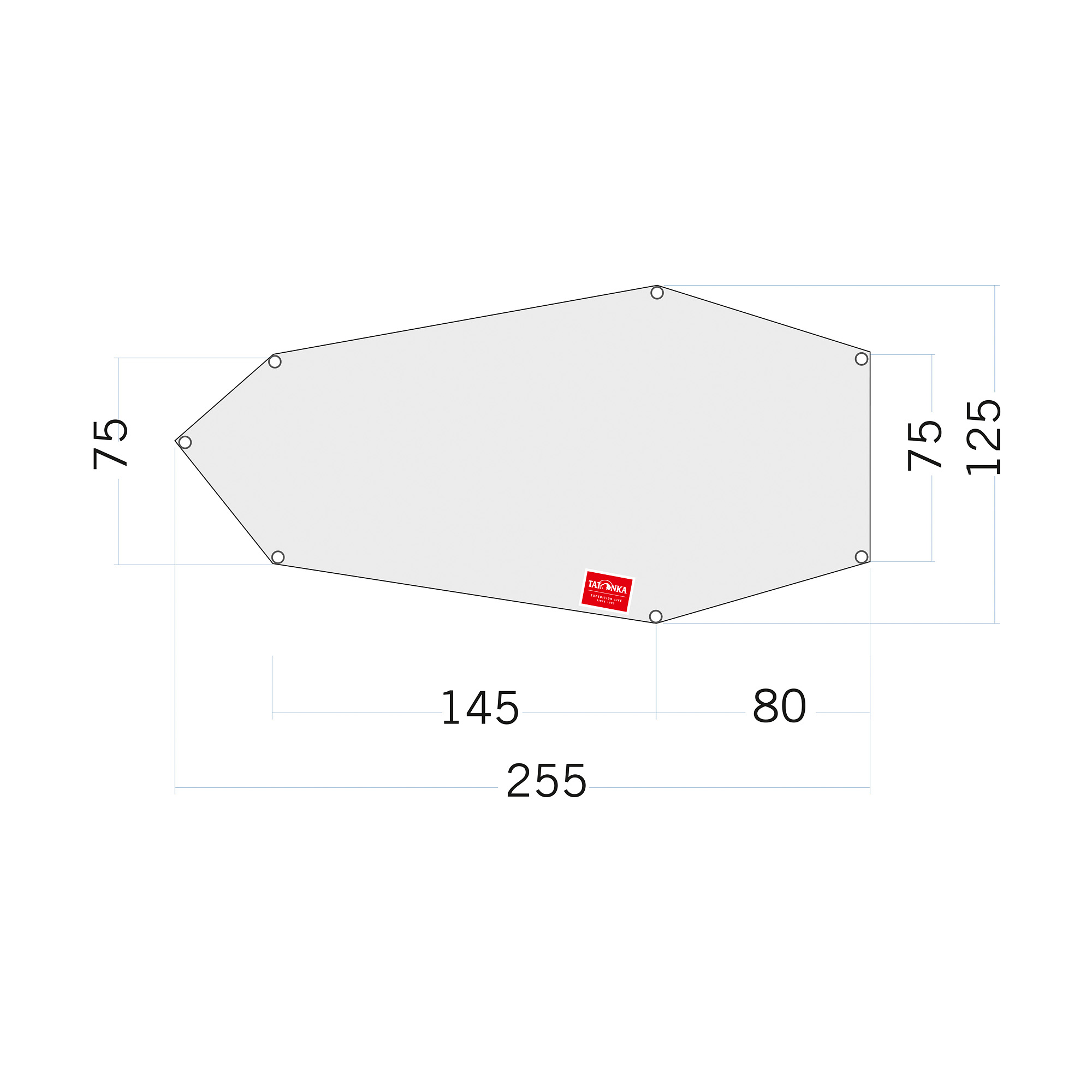 Tatonka Floor Sheet PE Koli Zeltunterlagen - Ansicht seitlich-vorne