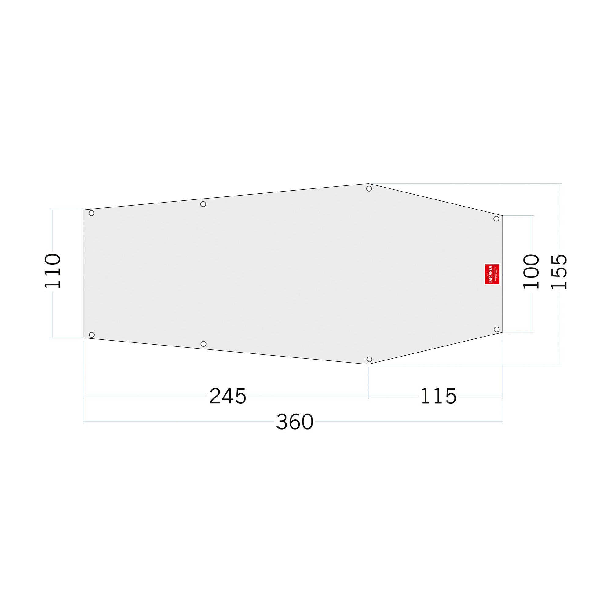 Tatonka Floor Sheet PE Narvik 2 Zeltunterlagen - Ansicht seitlich-vorne