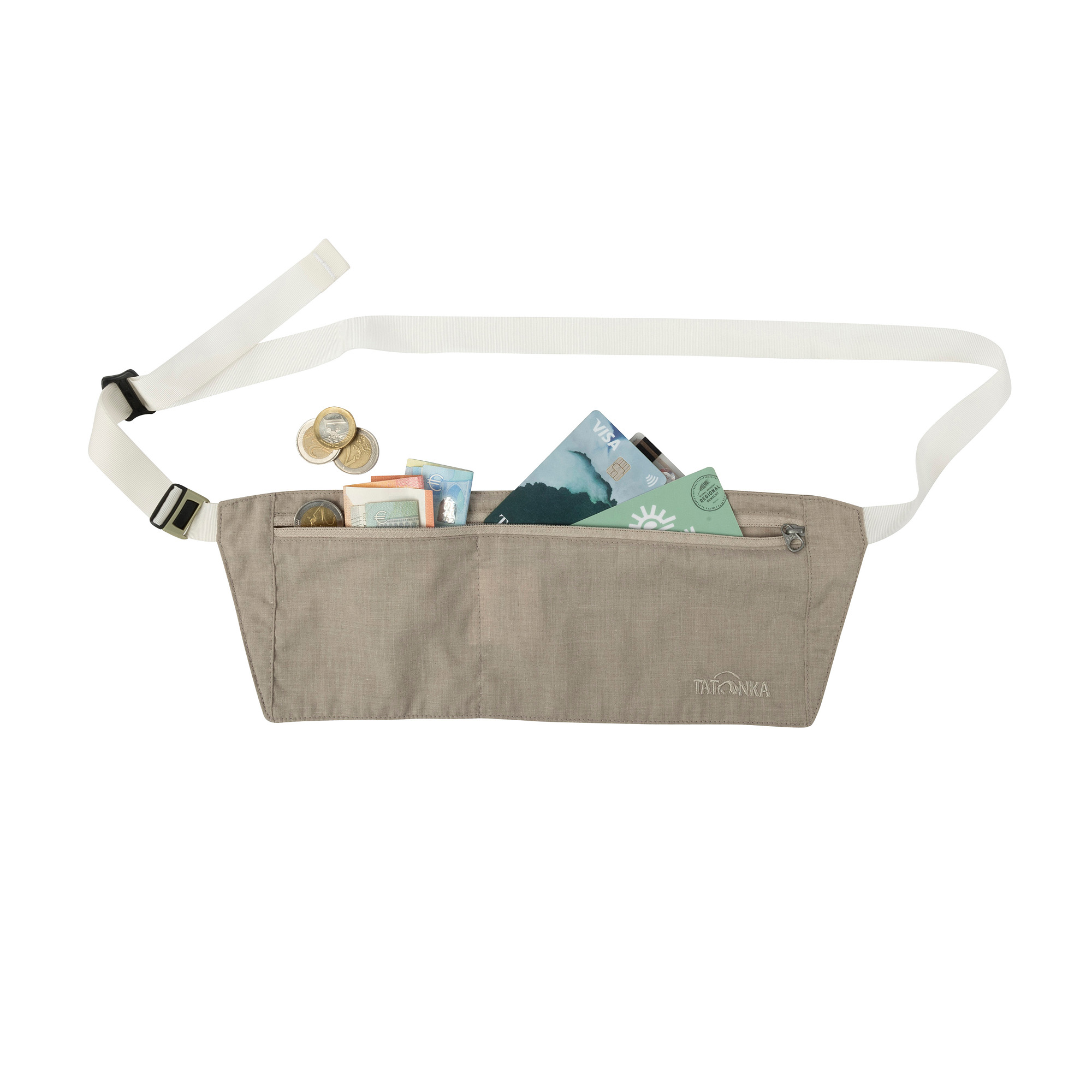 Zubehor, Tasche, Handtasche, Geldbörse, Tatonka Skin Moneybelt macciato braun Bauchtaschen - Ansicht seitlich-hinten