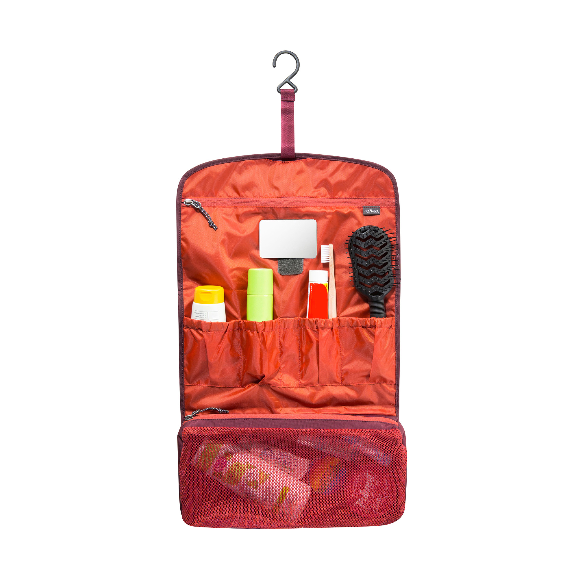 Erste Hilfe, Tatonka Travelcare bordeaux red rot Kulturbeutel - Detailansicht