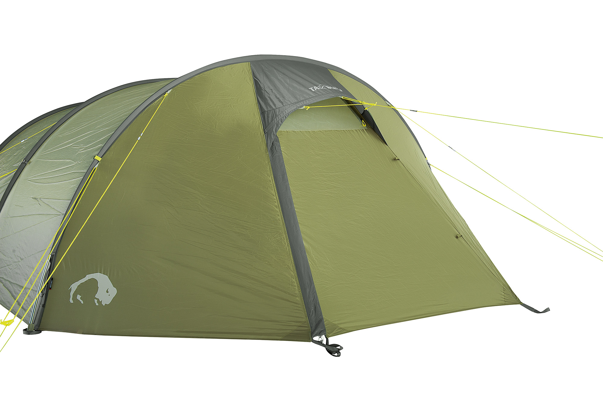 Zelt, Campen, Zelt in den Bergen, Natur, Draußen, Tatonka Buffin 4 light olive grün 4-Personen-Zelte - Detailansicht