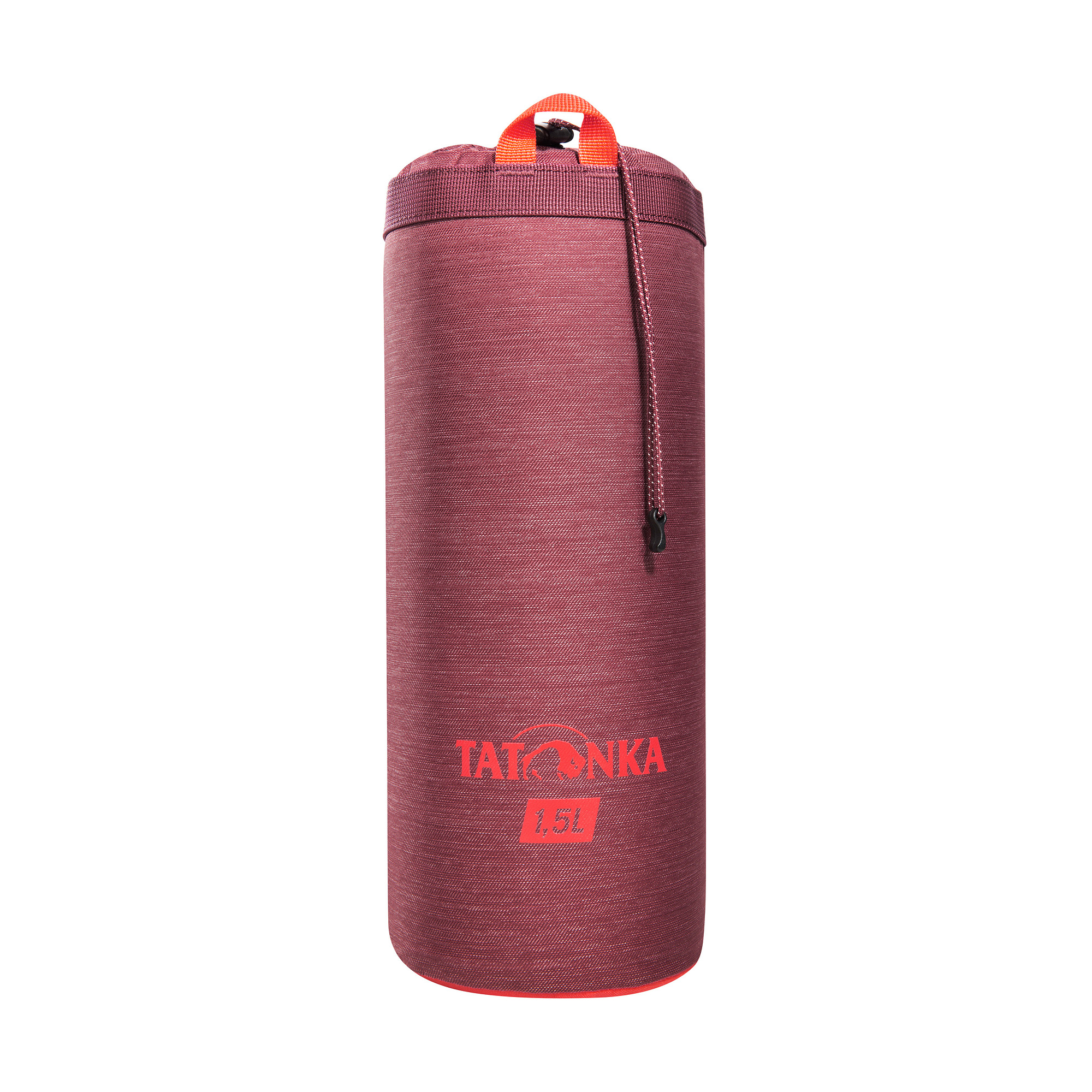 Flasche, Wasserflasche, Dynamit, Waffe, Tatonka Thermo Bottle Cover 1,5l bordeaux red rot Kühltaschen - Ansicht seitlich-vorne