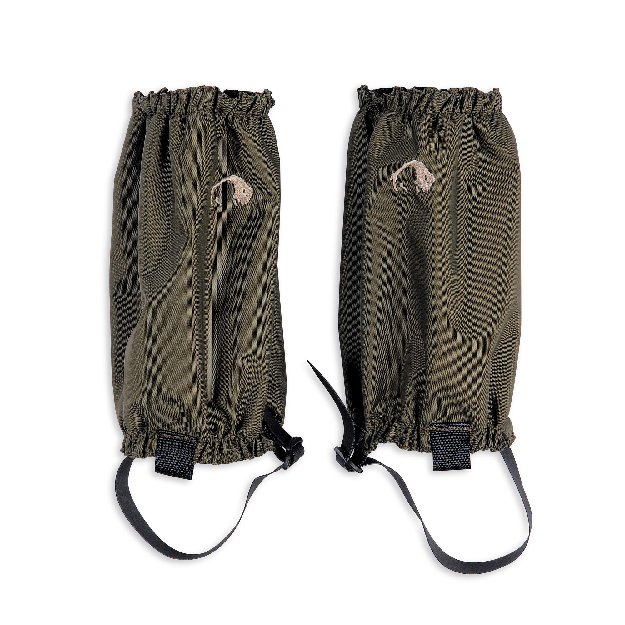 Tasche, Kleidung, Kurze Hosen, Hosen, Tatonka Gaiter 420 HD short olive grün Gamaschen - Ansicht seitlich-vorne