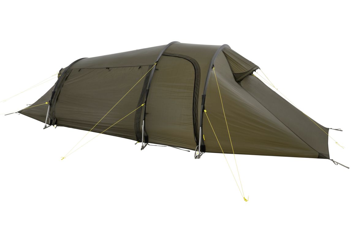 Zelt, Freizeitaktivitäten, Zelt in den Bergen, Natur, Draußen, Zelt, Campen, Zelt in den Bergen, Natur, Draußen, Tatonka Grönland 2 Vent LT stone grey olive grau 2-Personen-Zelte - Ansicht seitlich-vorne