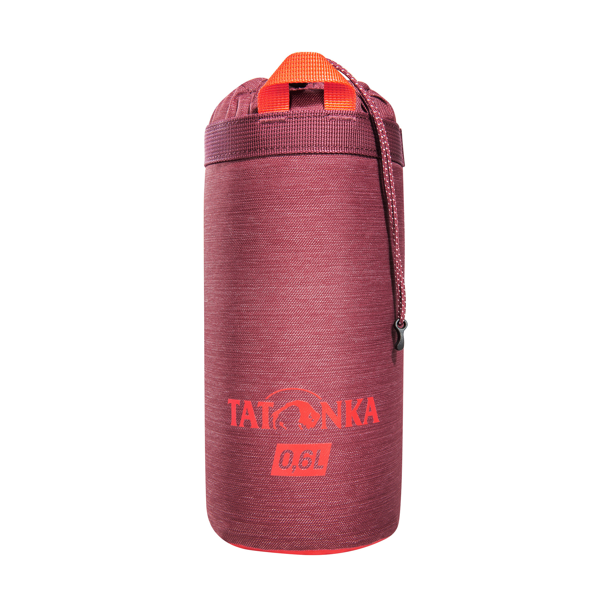 Flasche, Wasserflasche, Tatonka Thermo Bottle Cover 0,6l bordeaux red rot Kühltaschen - Ansicht seitlich-vorne
