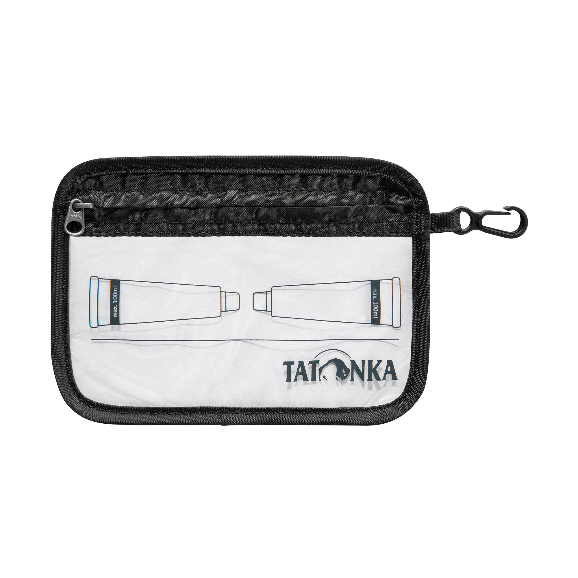 Zubehor, Tasche, Handtasche, Tatonka Zip Flight Bag A6 black schwarz Kulturbeutel - Ansicht seitlich-vorne