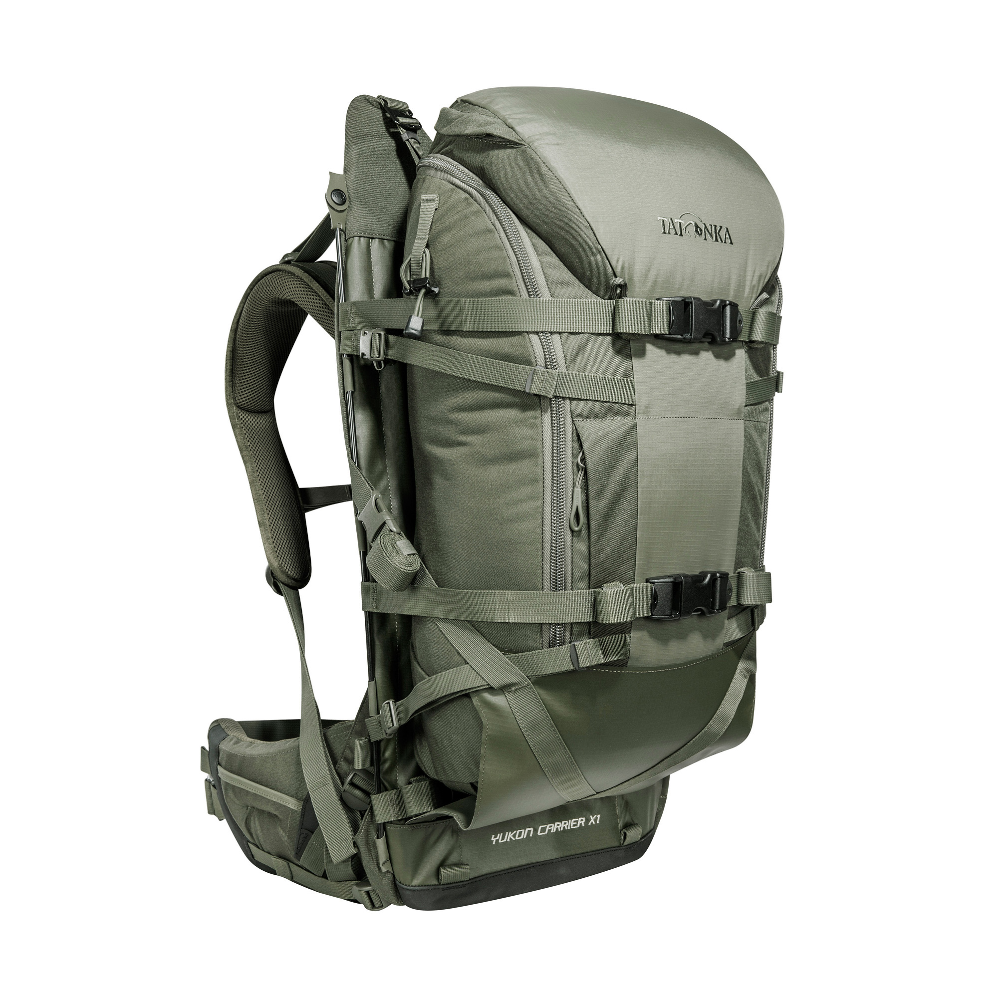 Tasche, Rucksack, Tatonka Yukon Carrier X1 olive grün Trekkingrucksäcke - Detailansicht