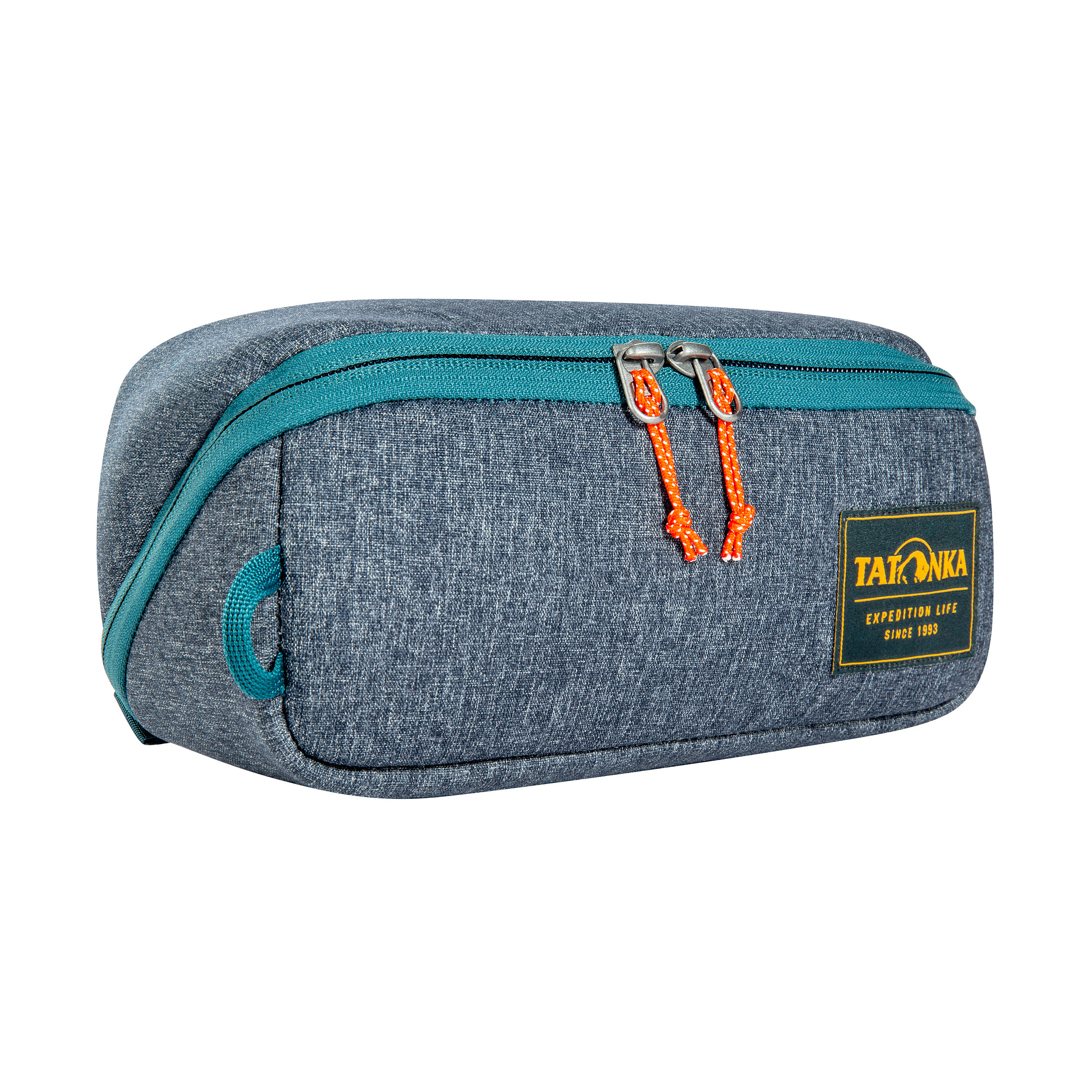 Bleistift-Box, Zubehör, Tasche, Handtasche, Tatonka Square Zip Pouch M navy blau Kulturbeutel - Ansicht seitlich-vorne