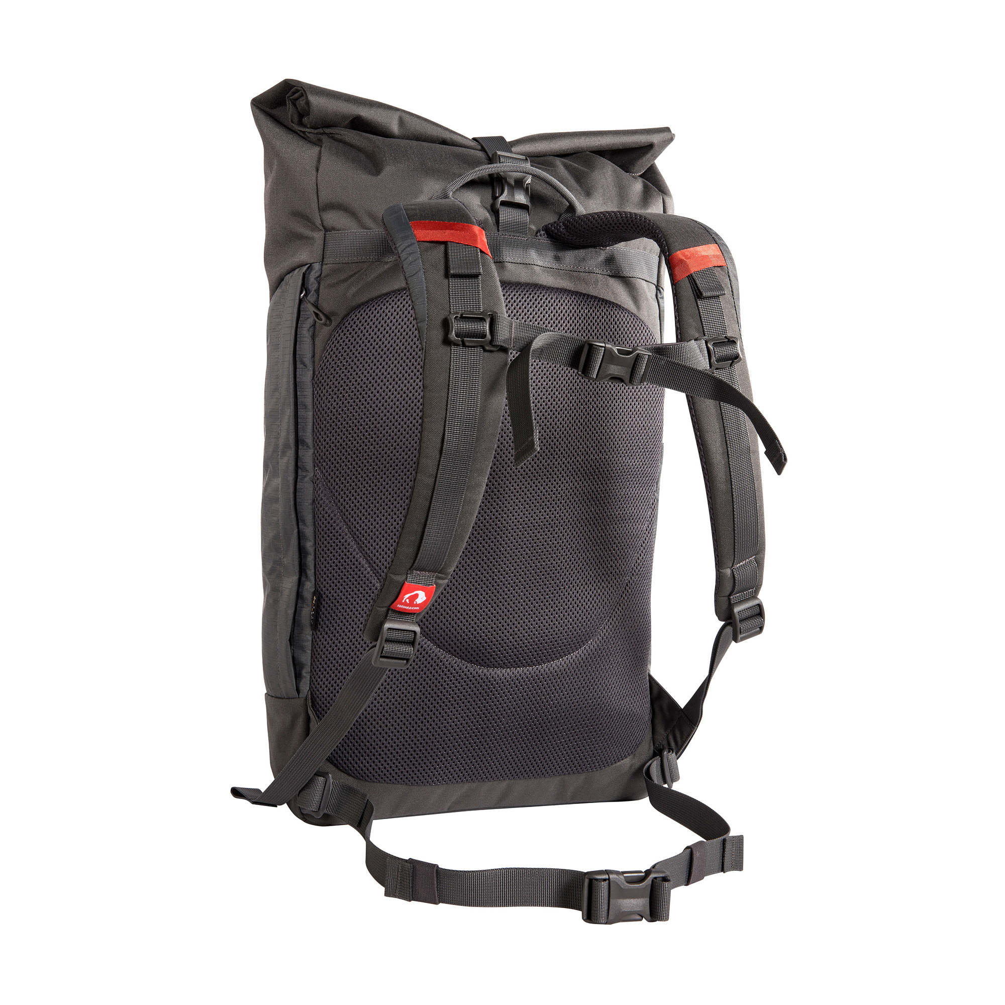 Tasche, Rucksack, Tatonka Grip Rolltop Pack titan grey grau Tagesrucksäcke - Ansicht seitlich-hinten
