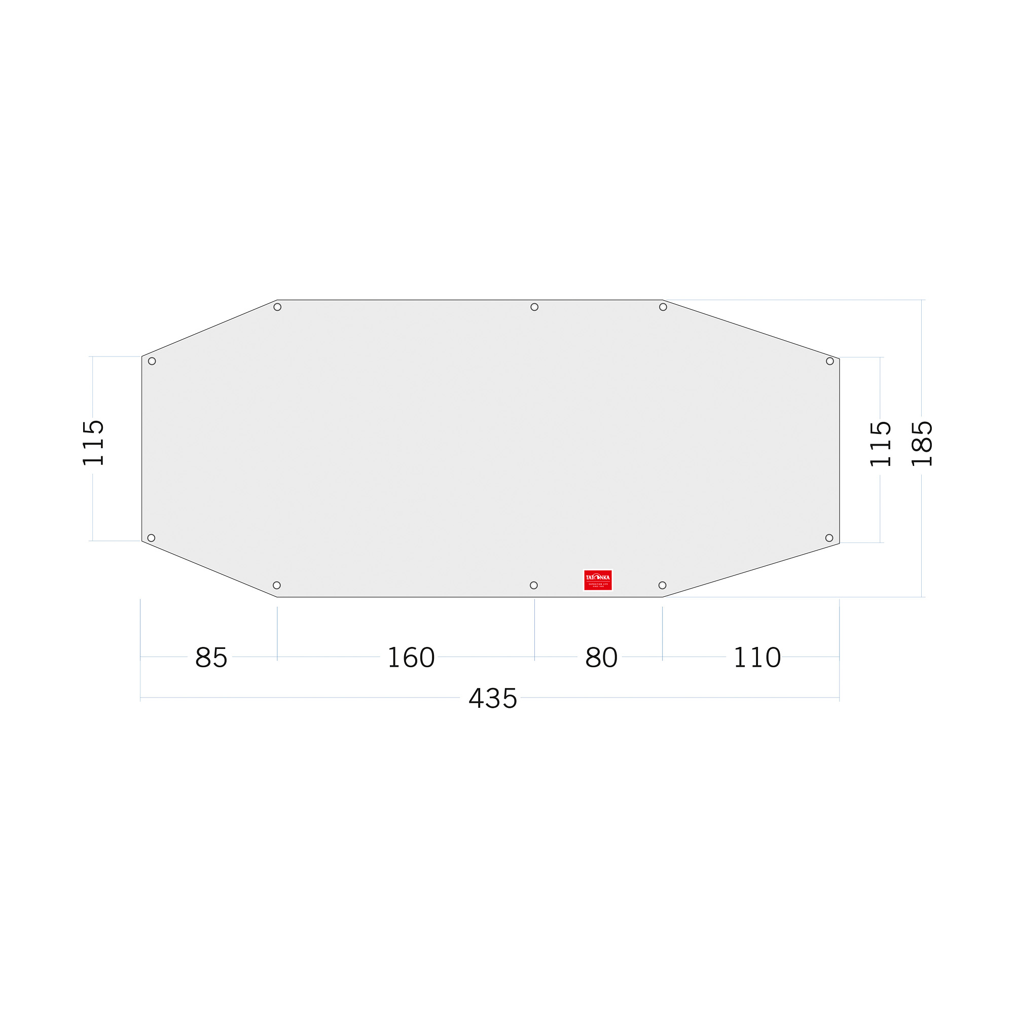 Tatonka Floor Sheet PE Alaska 3 Zeltunterlagen - Ansicht seitlich-vorne