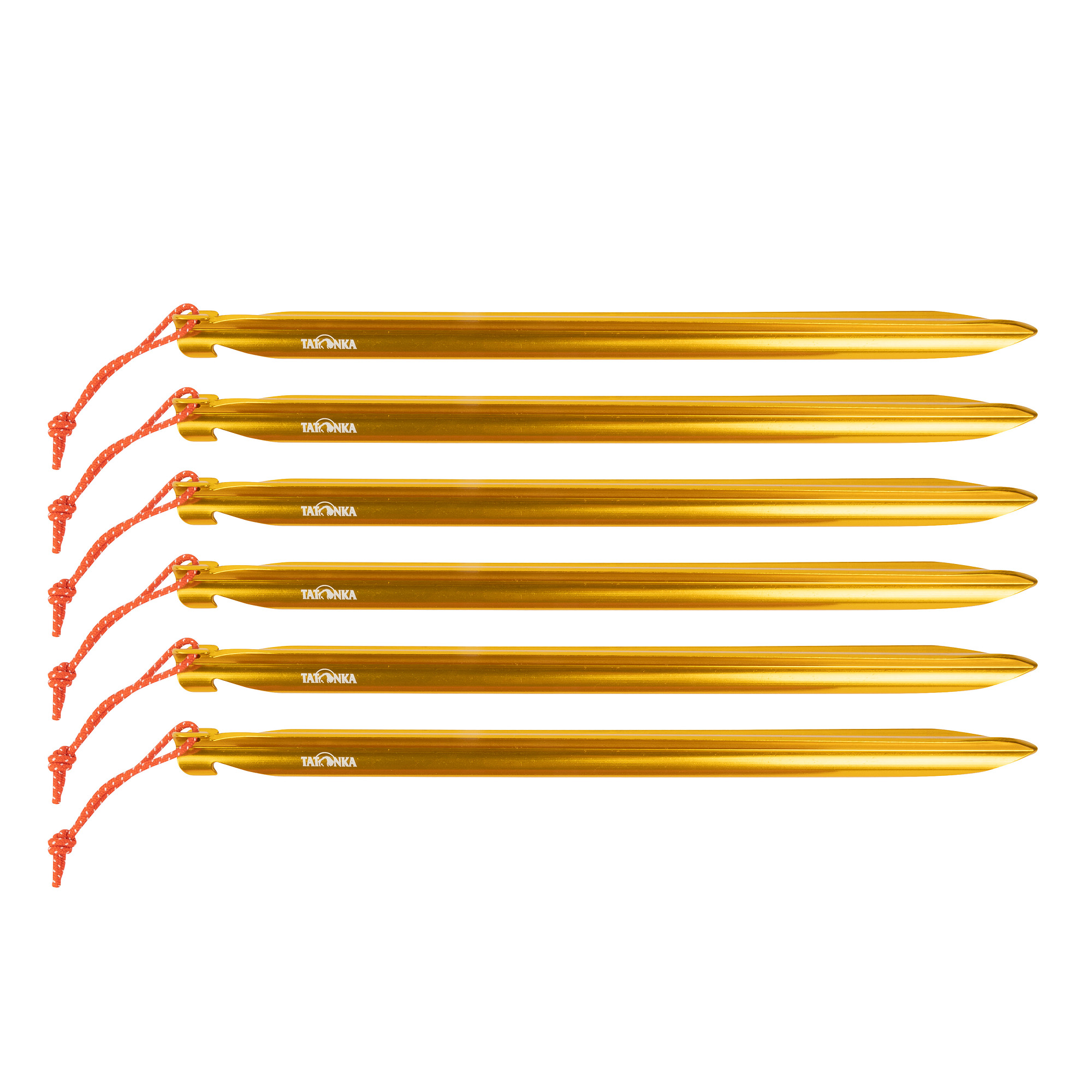 Waffe, Schwert, Pinsel, Gerät, Werkzeug, Tatonka Zelthering / tent peg pro 25cm 6pcs gold  Zelt- & Tarpzubehör - Ansicht seitlich-vorne