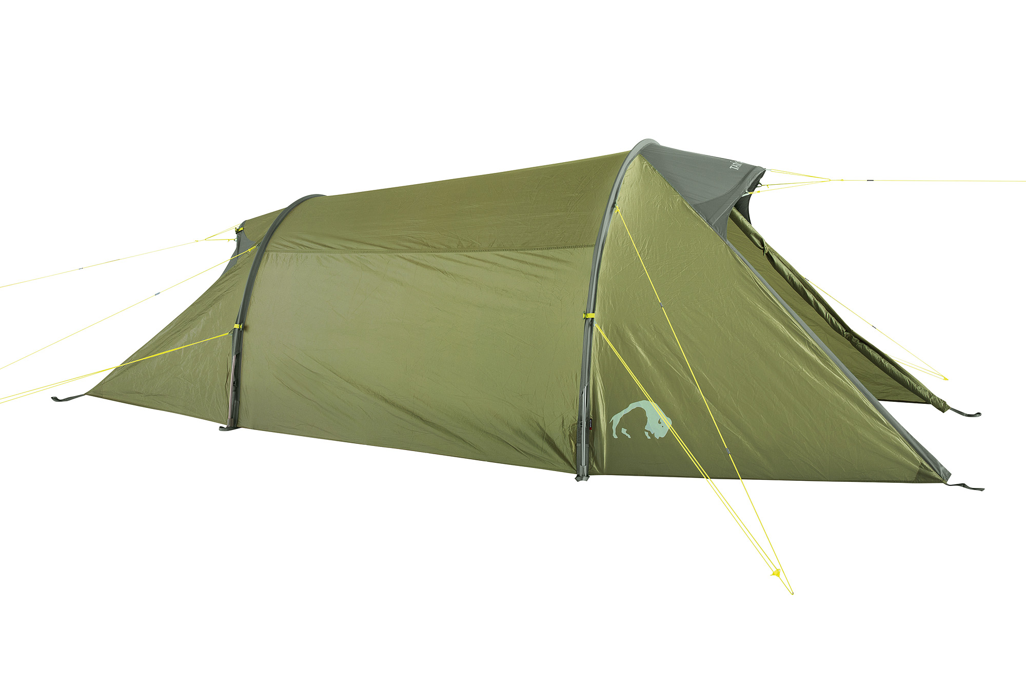 Zelt, Campen, Zelt in den Bergen, Natur, Draußen, Tatonka Narvik 3 light olive grün 3-Personen-Zelte - Detailansicht