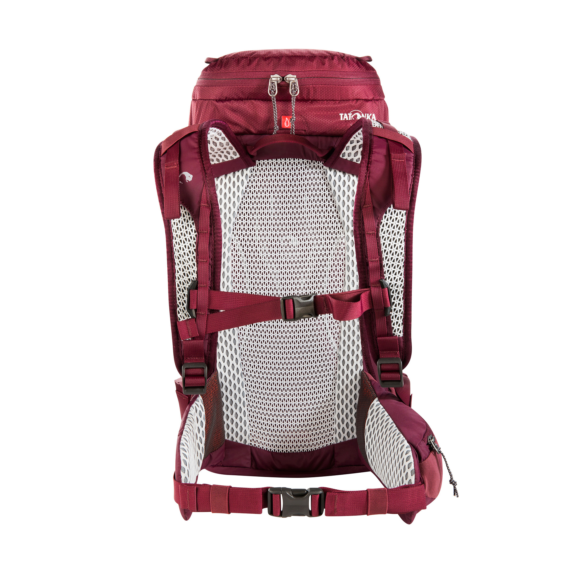 Tasche, Rucksack, Tatonka Hike Pack 25 Women bordeaux red rot Wanderrucksäcke - Ansicht frontal-hinten