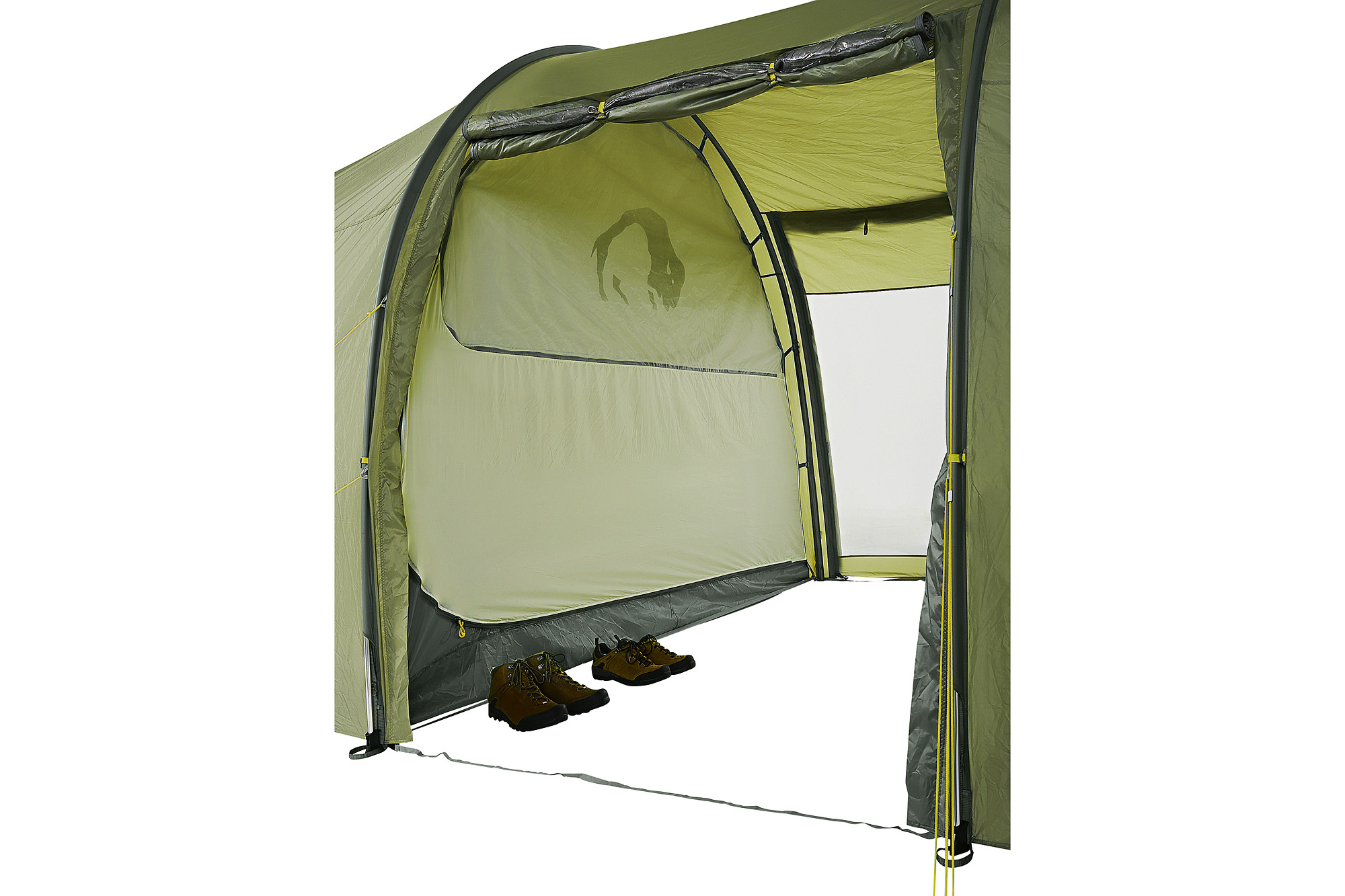 Zelt, Im Freien, Kleidung, Schuhwerk, Schuh, Tatonka Family Trek II light olive grün Familienzelte - Detailansicht