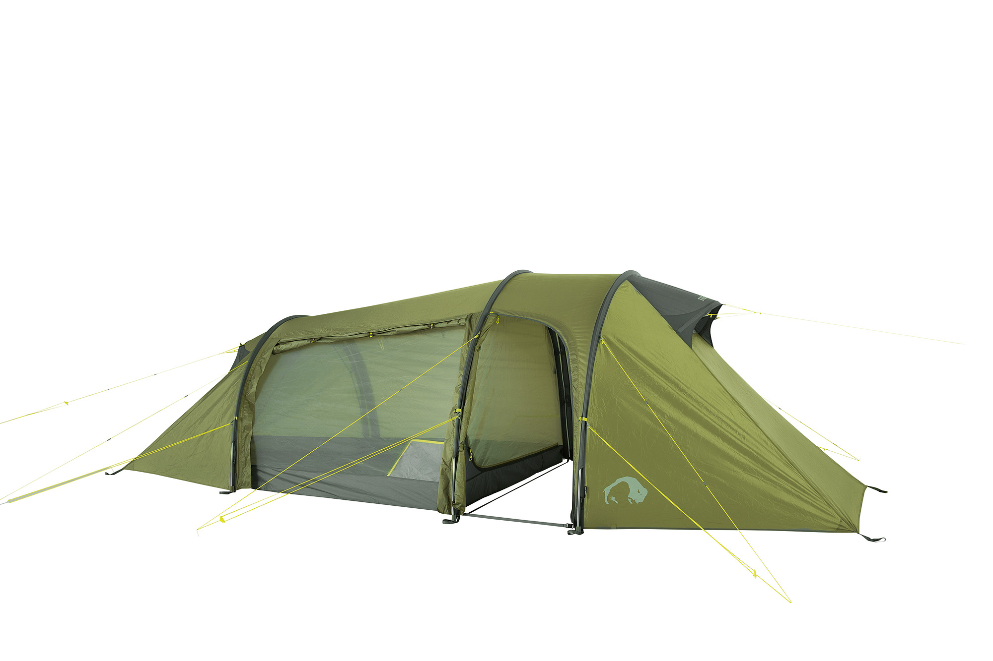 Zelt, Campen, Zelt in den Bergen, Natur, Draußen, Tatonka Grönland 3 Vent light olive grün 3-Personen-Zelte - Detailansicht