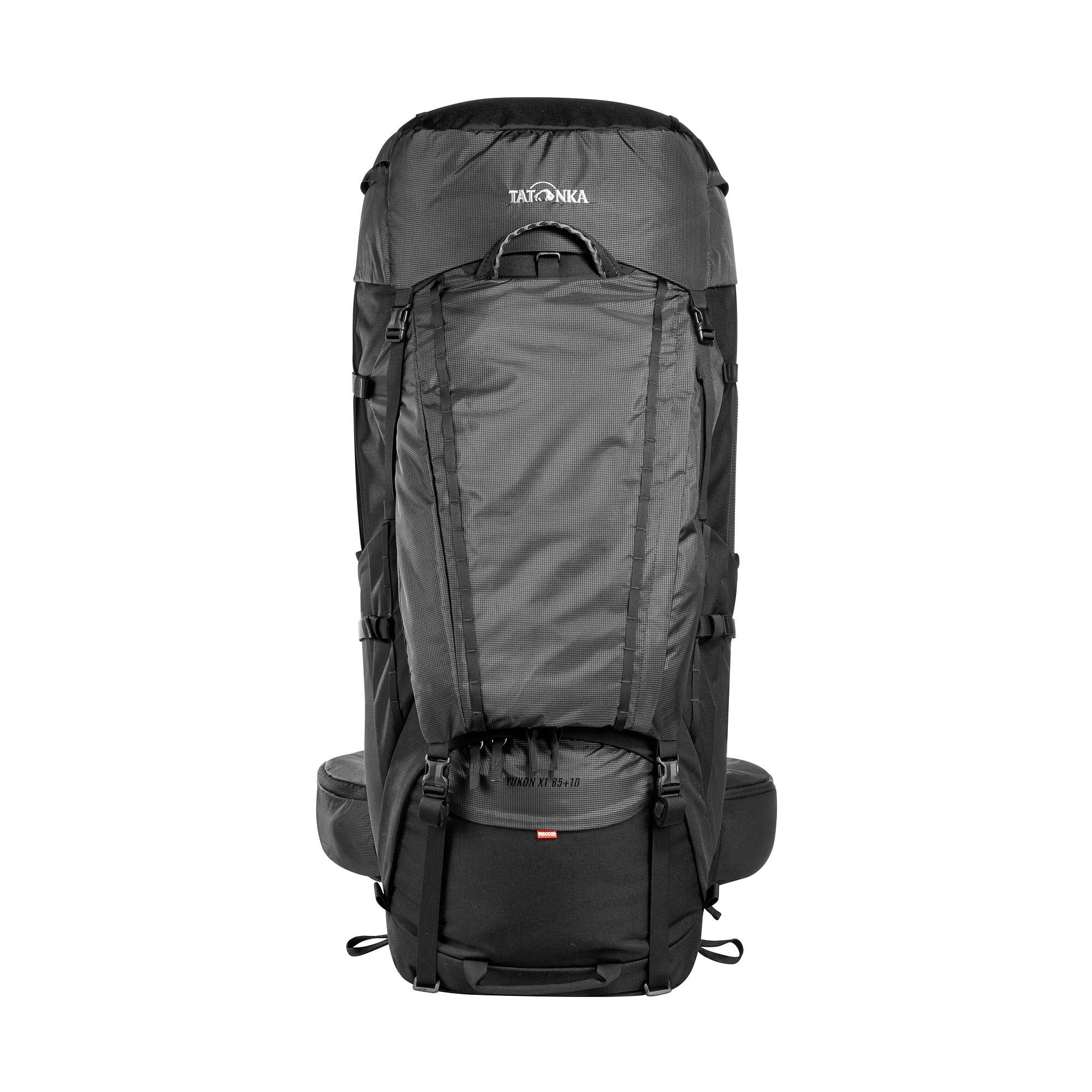 Tasche, Rucksack, Gepäck, Tatonka Yukon X1 85+10 black schwarz Trekkingrucksäcke - Ansicht frontal-vorne
