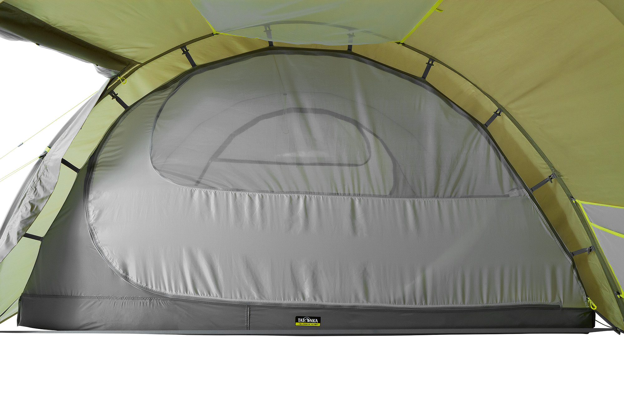 Zelt, Campen, Zelt in den Bergen, Natur, Draußen, Tatonka Alaska 4 PU light olive grün 4-Personen-Zelte - Detailansicht