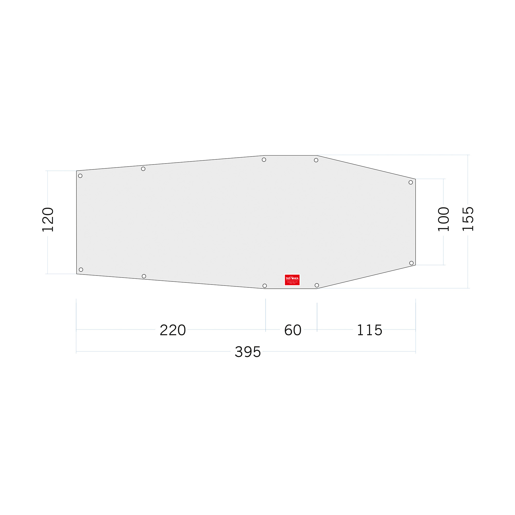 Tatonka Floor Sheet PE Grönland 2 Zeltunterlagen - Ansicht seitlich-vorne