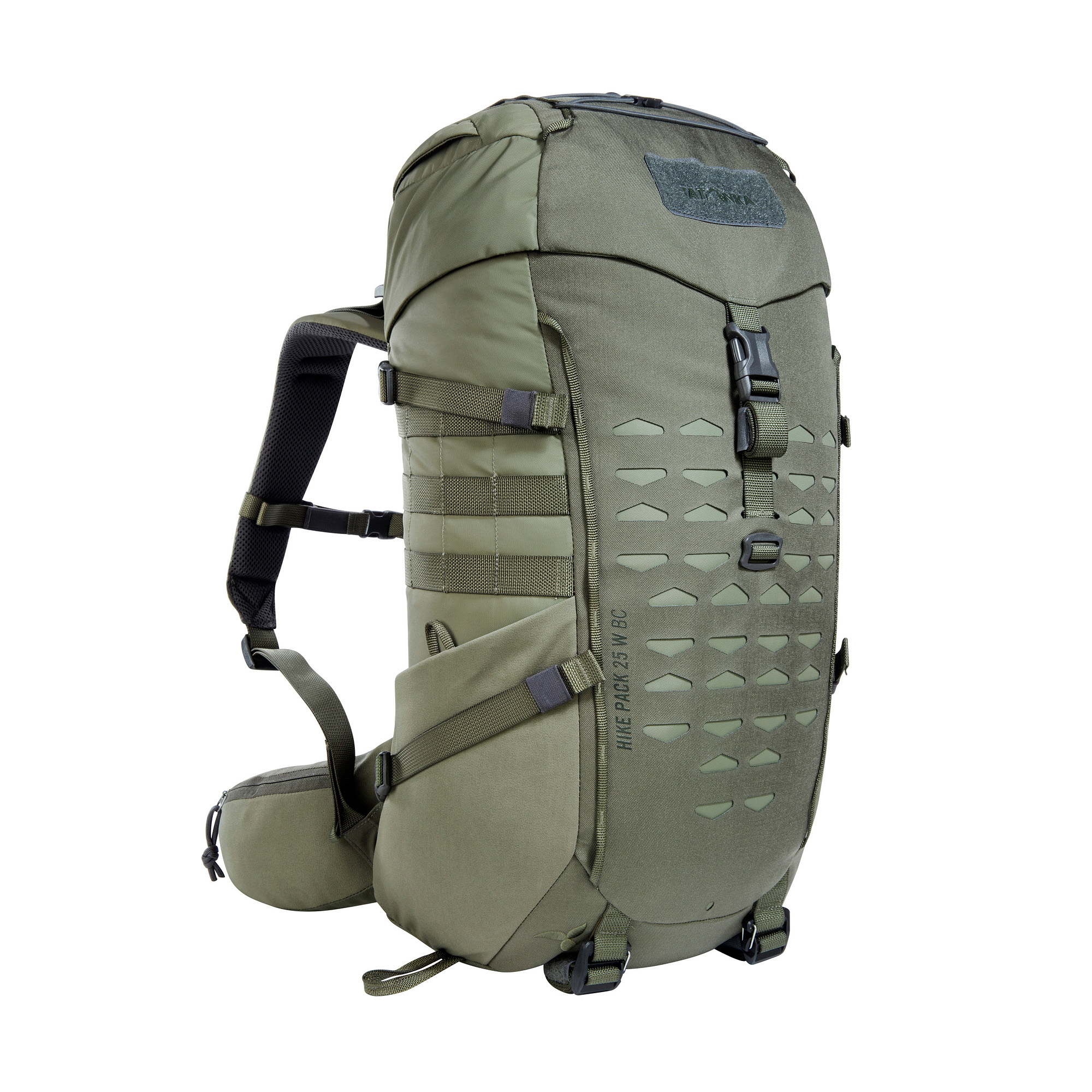 Tasche, Rucksack, Tatonka Hike Pack 25 Women BC stone grey olive grau Wanderrucksäcke - Ansicht seitlich-vorne