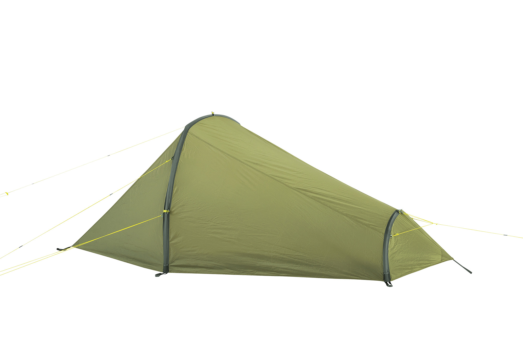 Zelt, Campen, Zelt in den Bergen, Natur, Draußen, Tatonka Koli light olive grün 1-Personen-Zelte - Detailansicht