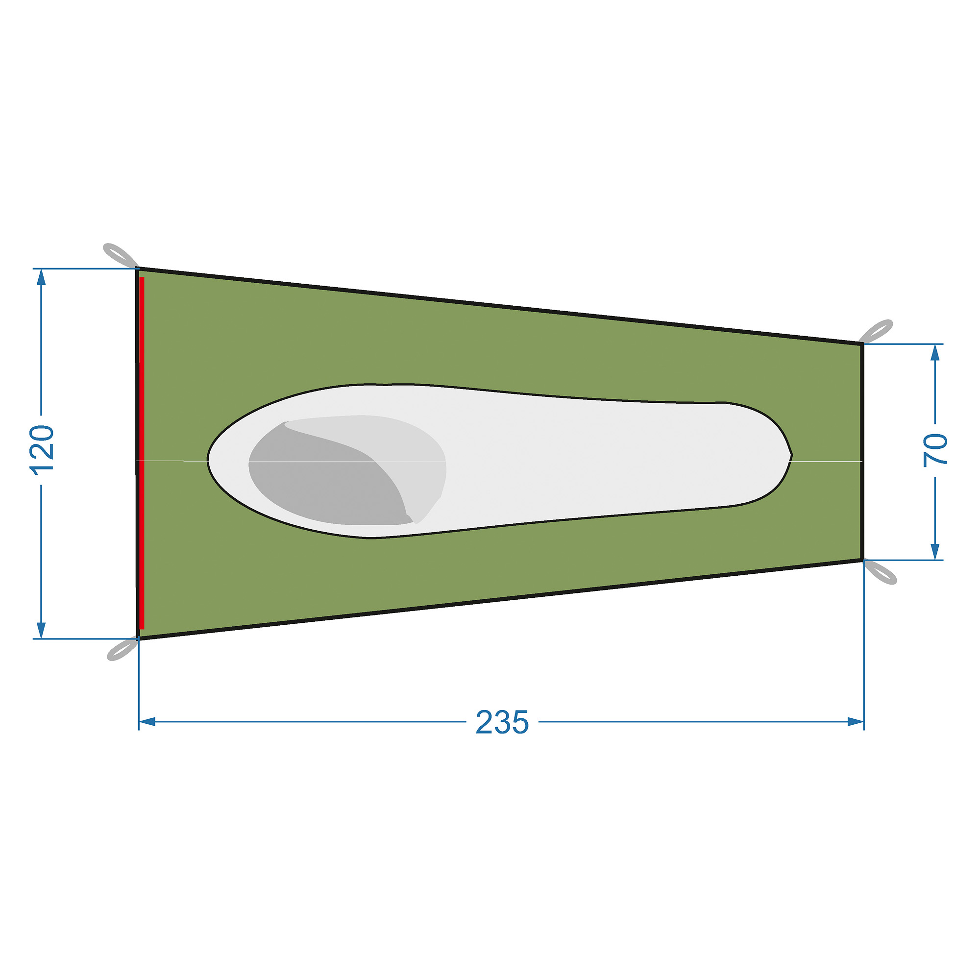 Tatonka Single Mesh Tent olive grün 1-Personen-Zelte - Detailansicht