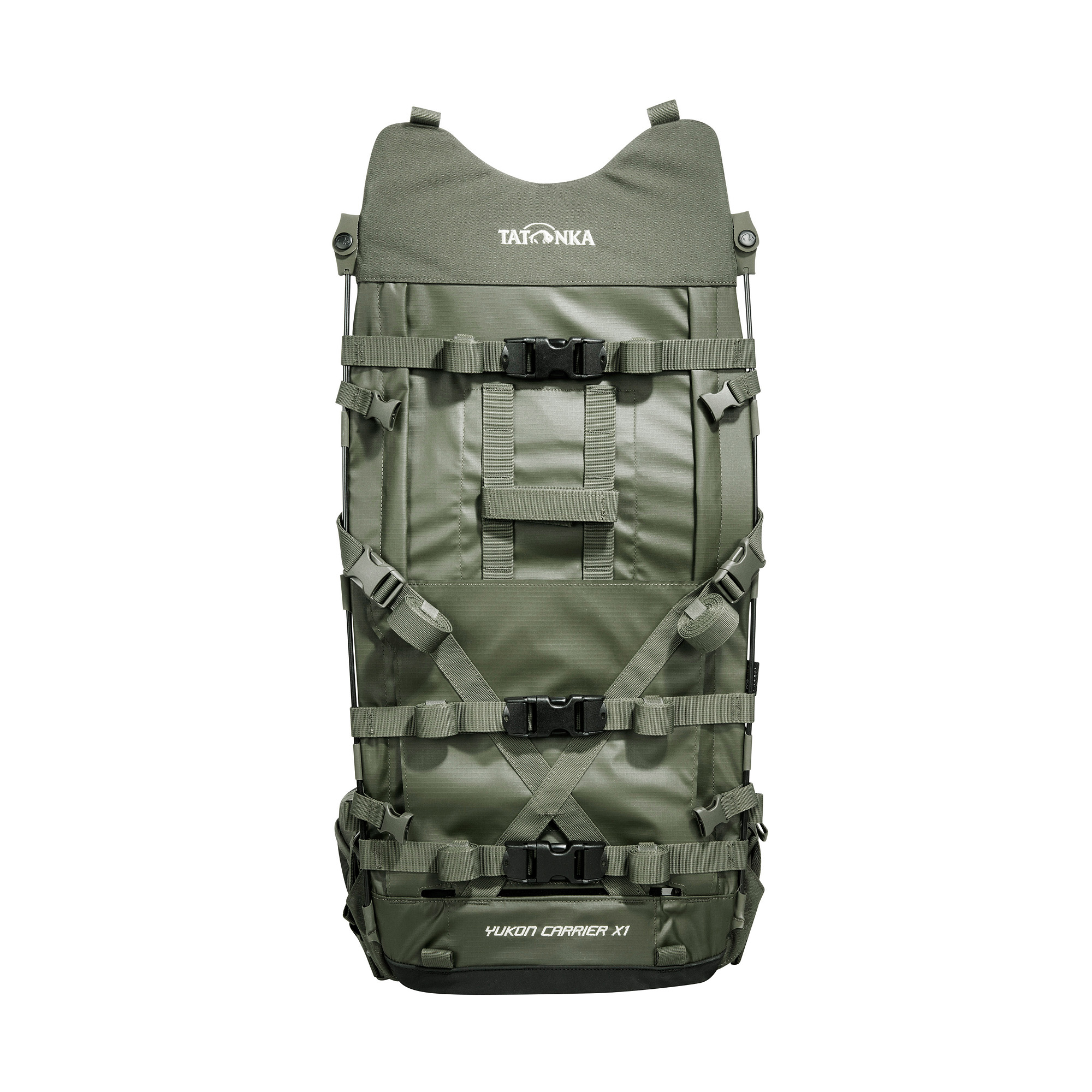Tasche, Rucksack, Tatonka Yukon Carrier X1 olive grün Trekkingrucksäcke - Ansicht frontal-vorne