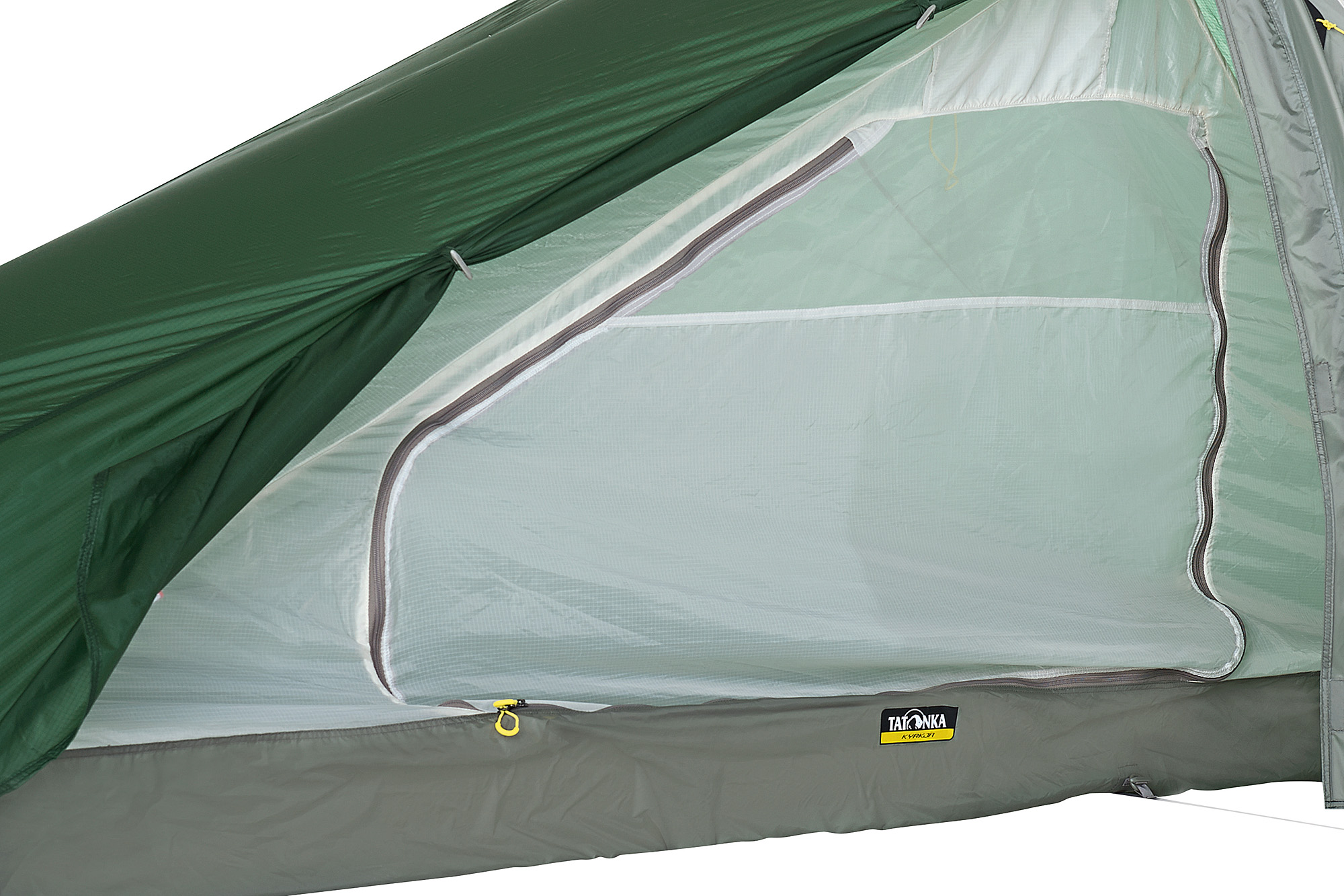 Zelt, Campen, Zelt in den Bergen, Natur, Draußen, Tatonka Kyrkja green grün 1-Personen-Zelte - Detailansicht