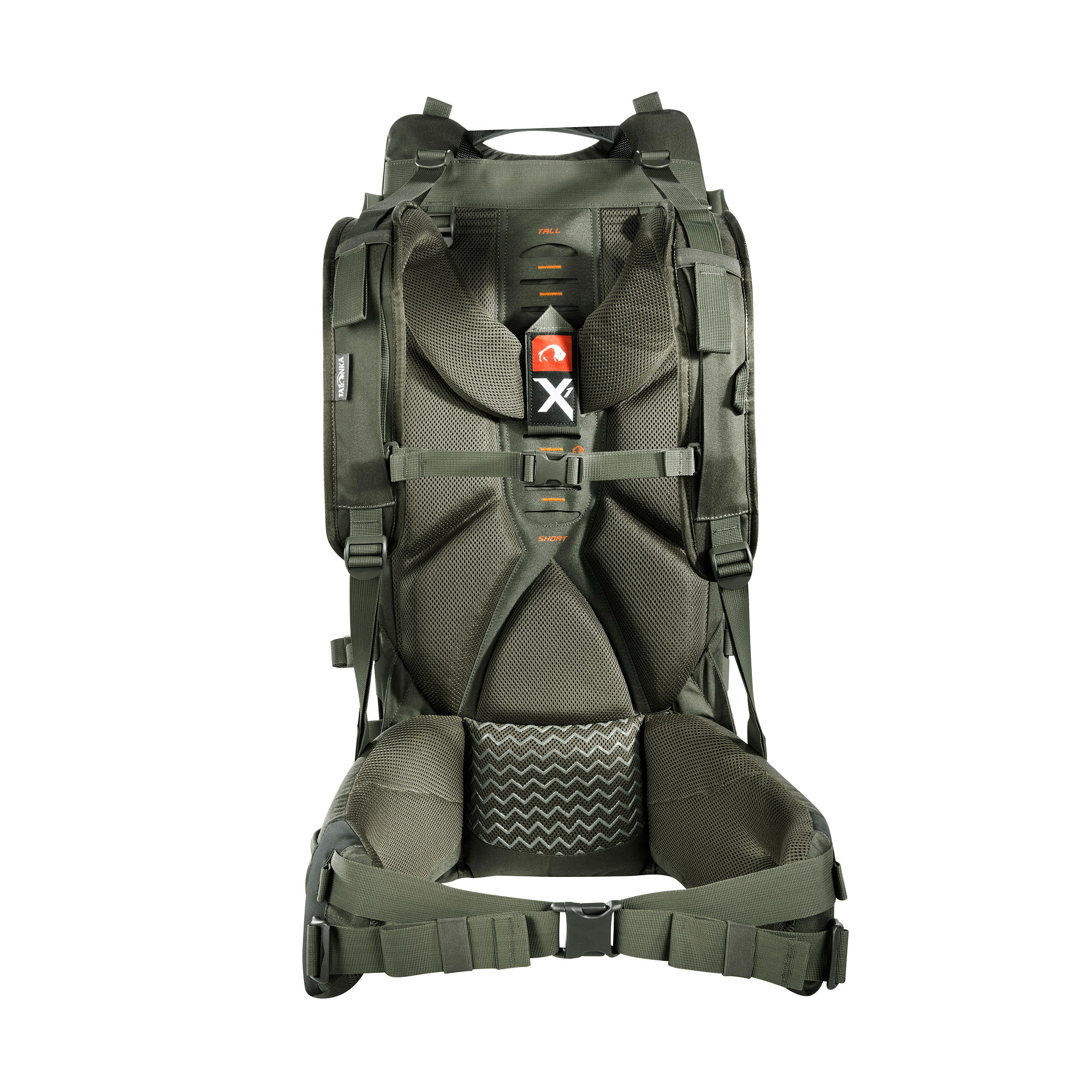 Tasche, Rucksack, Tatonka Yukon Carrier X1 olive grün Trekkingrucksäcke - Ansicht frontal-hinten