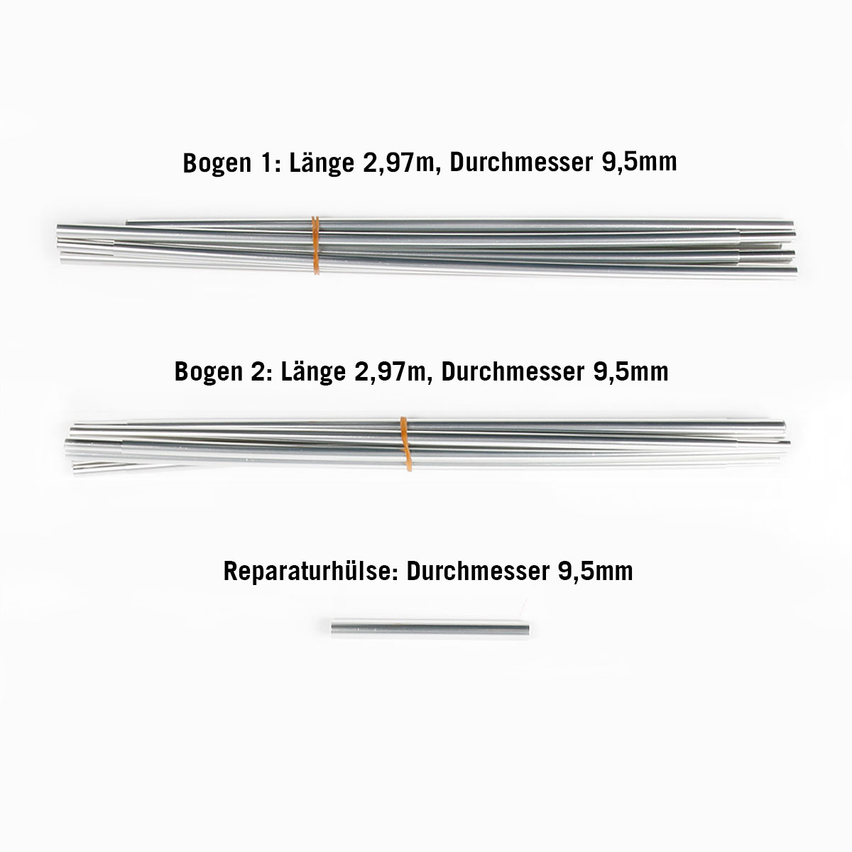 Besteck, Tatonka Arctis 2 Gestängeset Zeltersatzteile - Ansicht seitlich-vorne