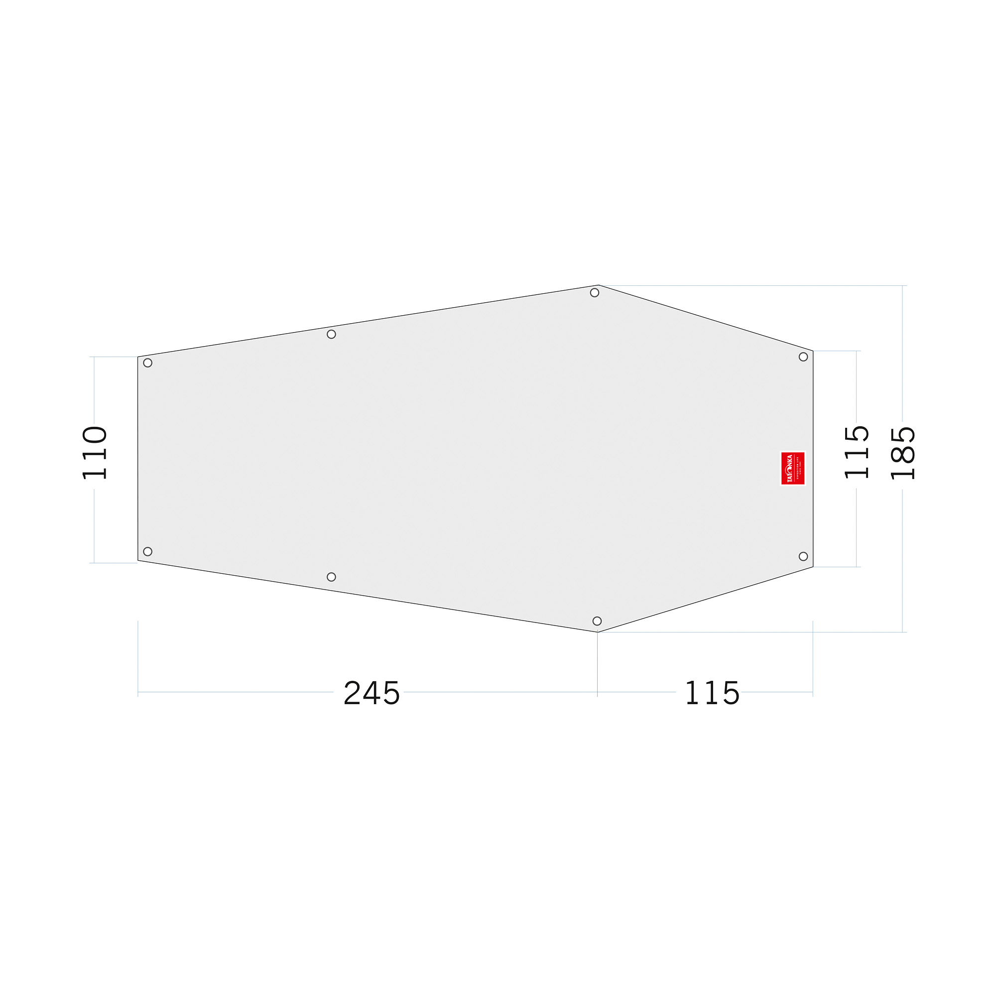 Tatonka Floor Sheet PE Narvik 3 Zeltunterlagen - Ansicht seitlich-vorne