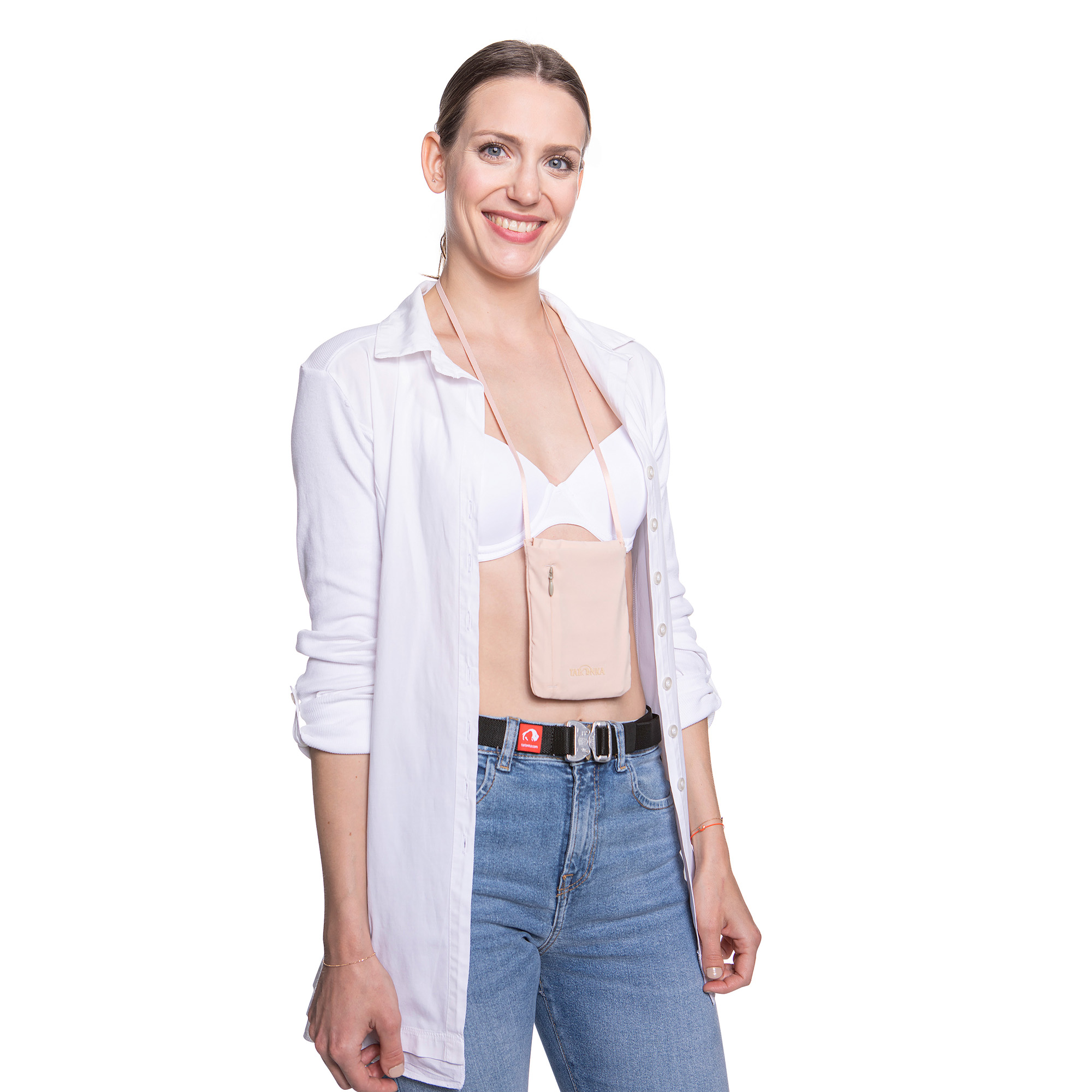 Mantel, Laborkittel, Hemd, Langarm, Jeans, Tatonka Soft Passport Pouch nude rot Brustbeutel - Detailansicht