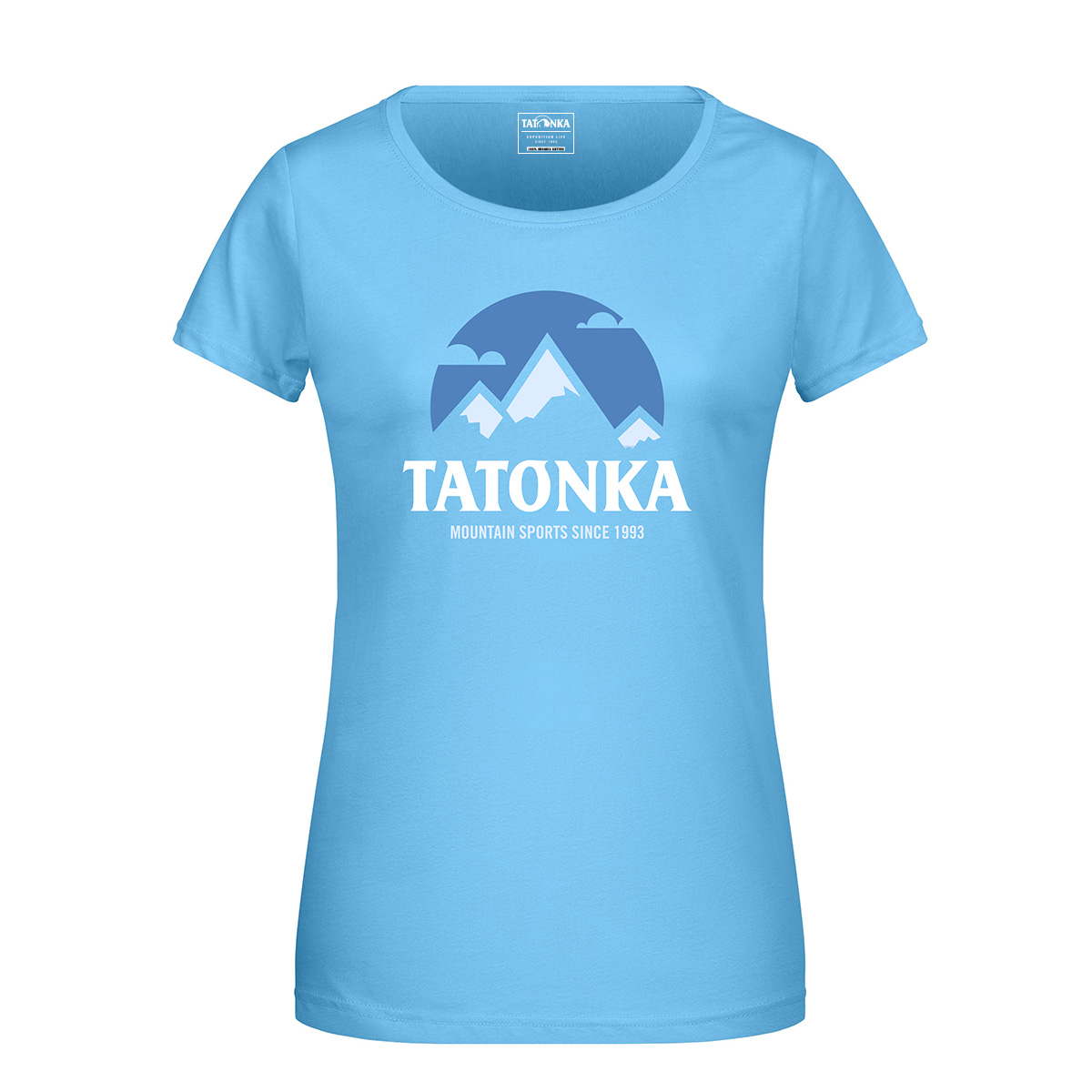 Bekleidung, T-shirt, Hemd, Tatonka Mountain T-Shirt Women sky blue blau T-Shirts - Ansicht seitlich-vorne