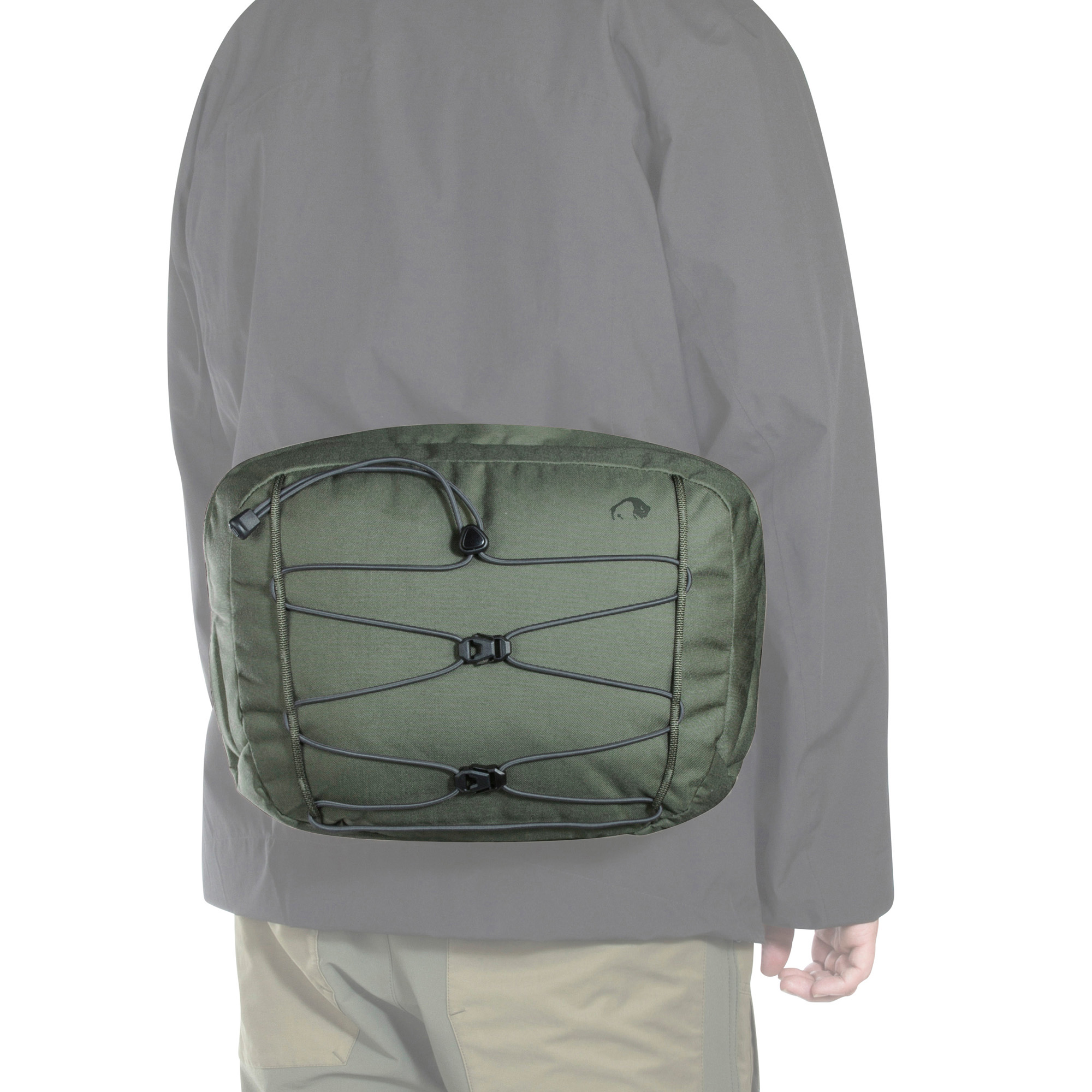 Mantel, Tasche, Rucksack, Mann, Person, Tatonka Yukon 70+10 BC stone grey olive grau Trekkingrucksäcke - Detailansicht