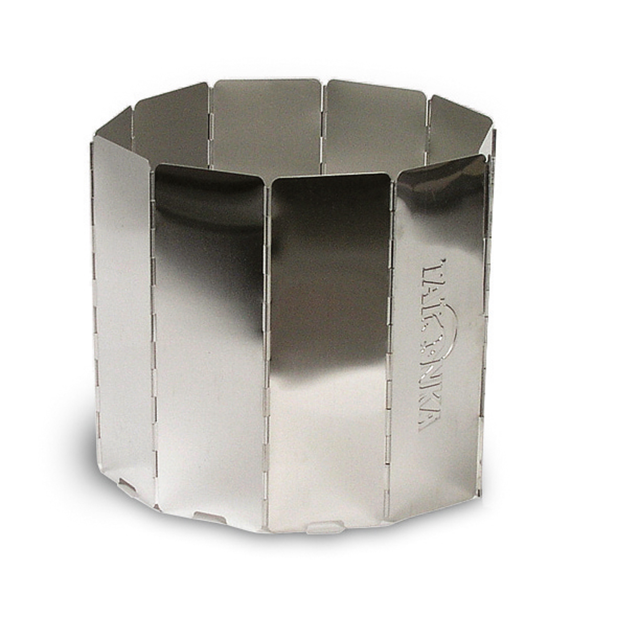 Aluminium, Manschette, Silber, Tatonka Faltwindschutz 10tlg Kocher - Ansicht seitlich-vorne
