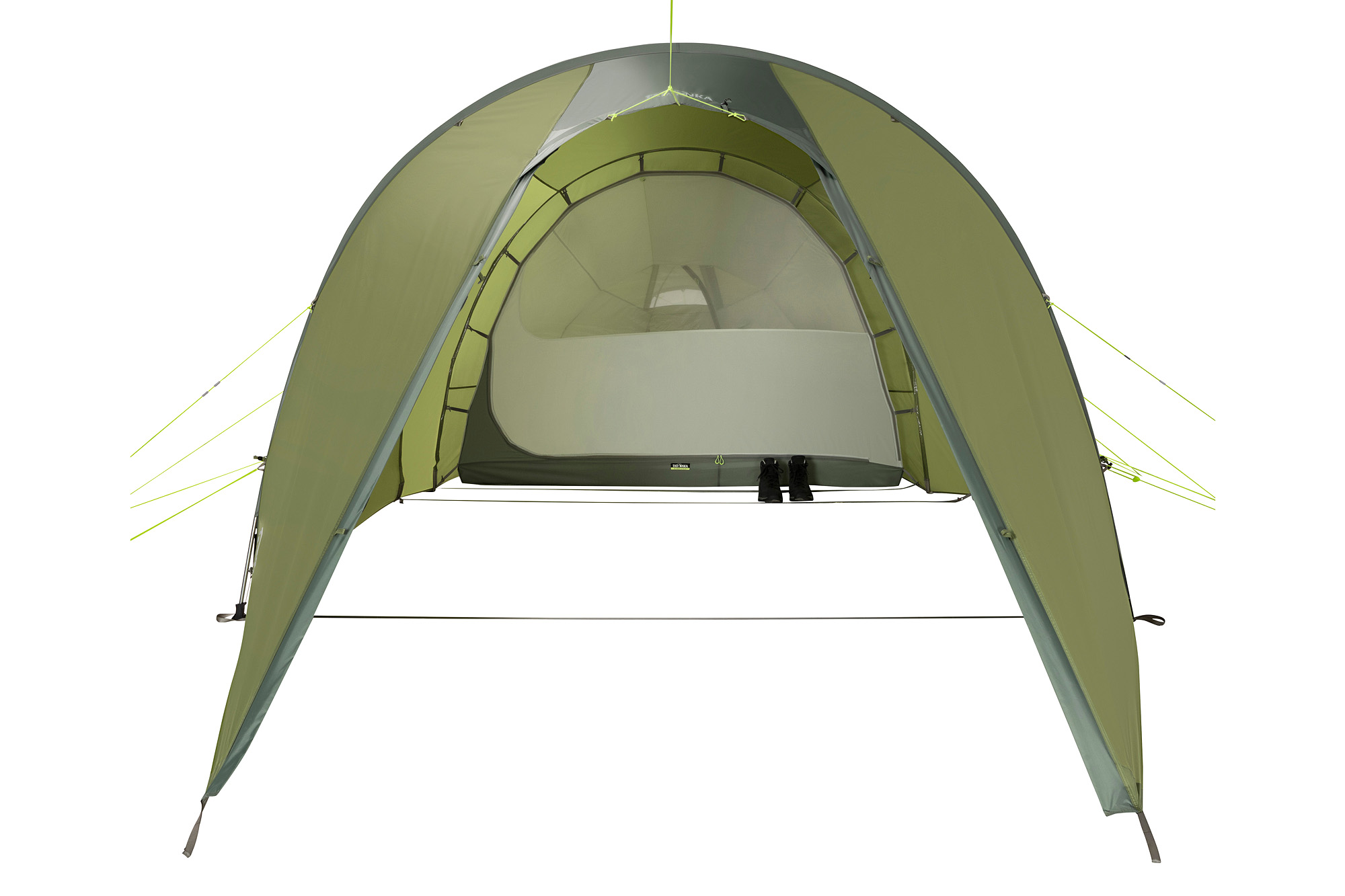 Zelt, Campen, Zelt in den Bergen, Natur, Draußen, Tatonka Alaska 3 Plus light olive grün 3-Personen-Zelte - Detailansicht
